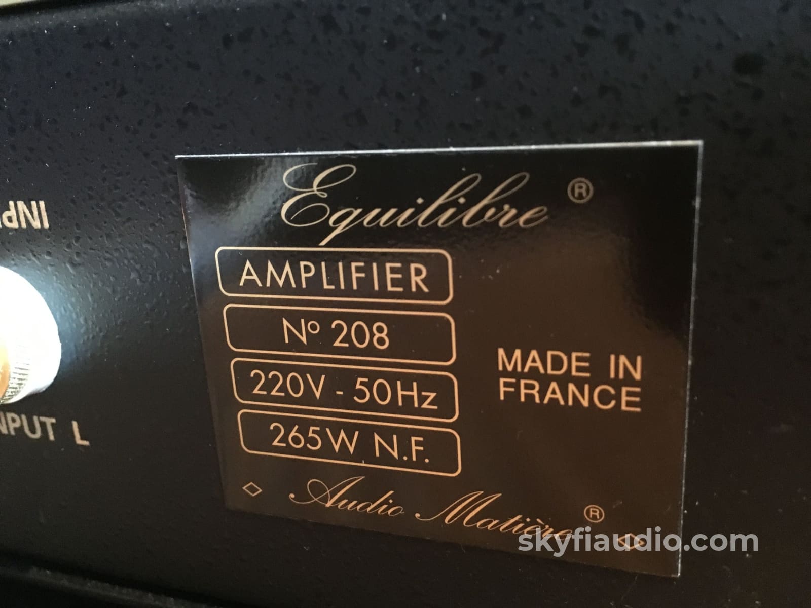 Audio Sculpture Equilibre Tube Amplifier