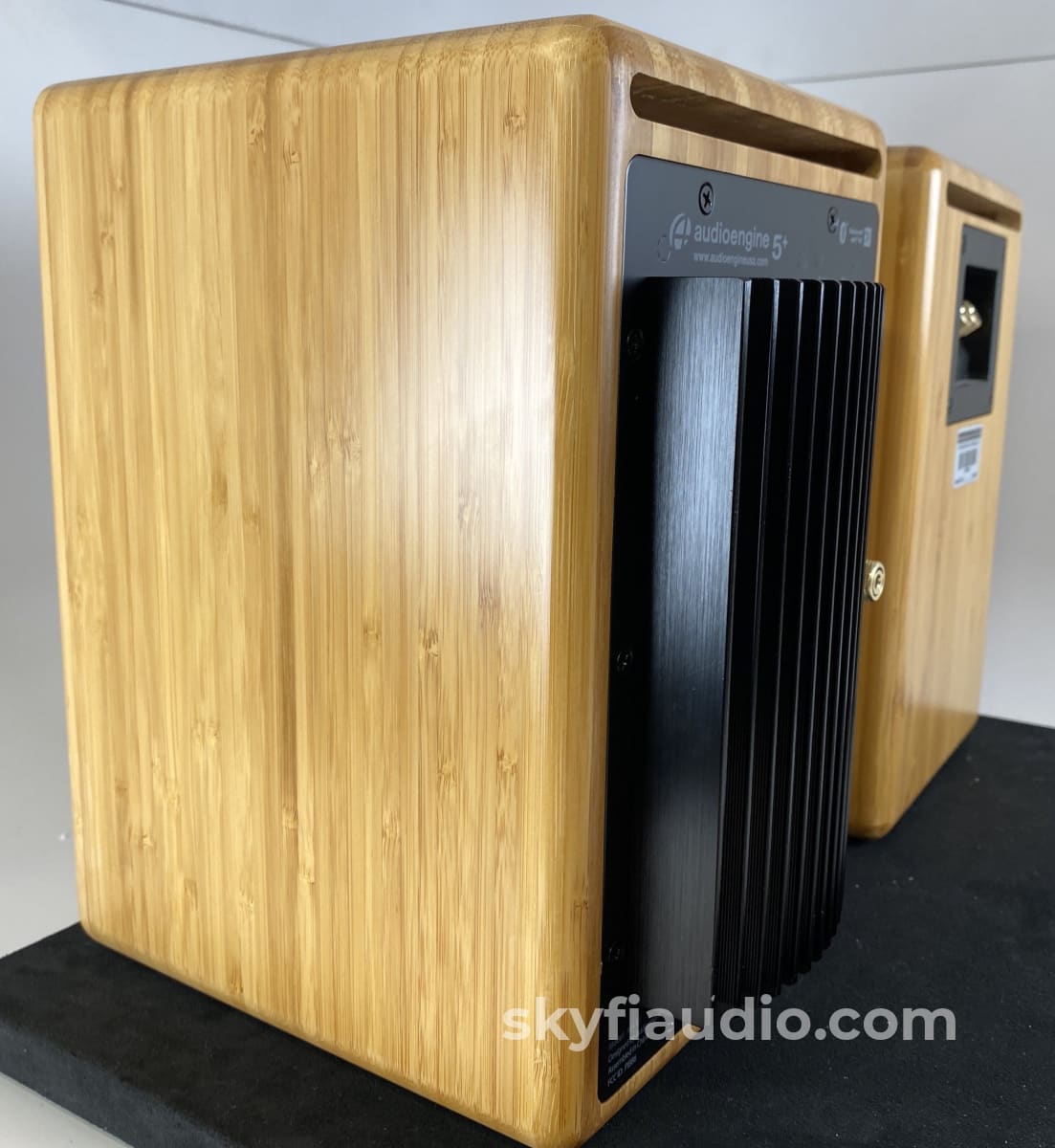 Audioengine 5+ Powered Bluetooth Speakers - Like New In Bamboo Finish