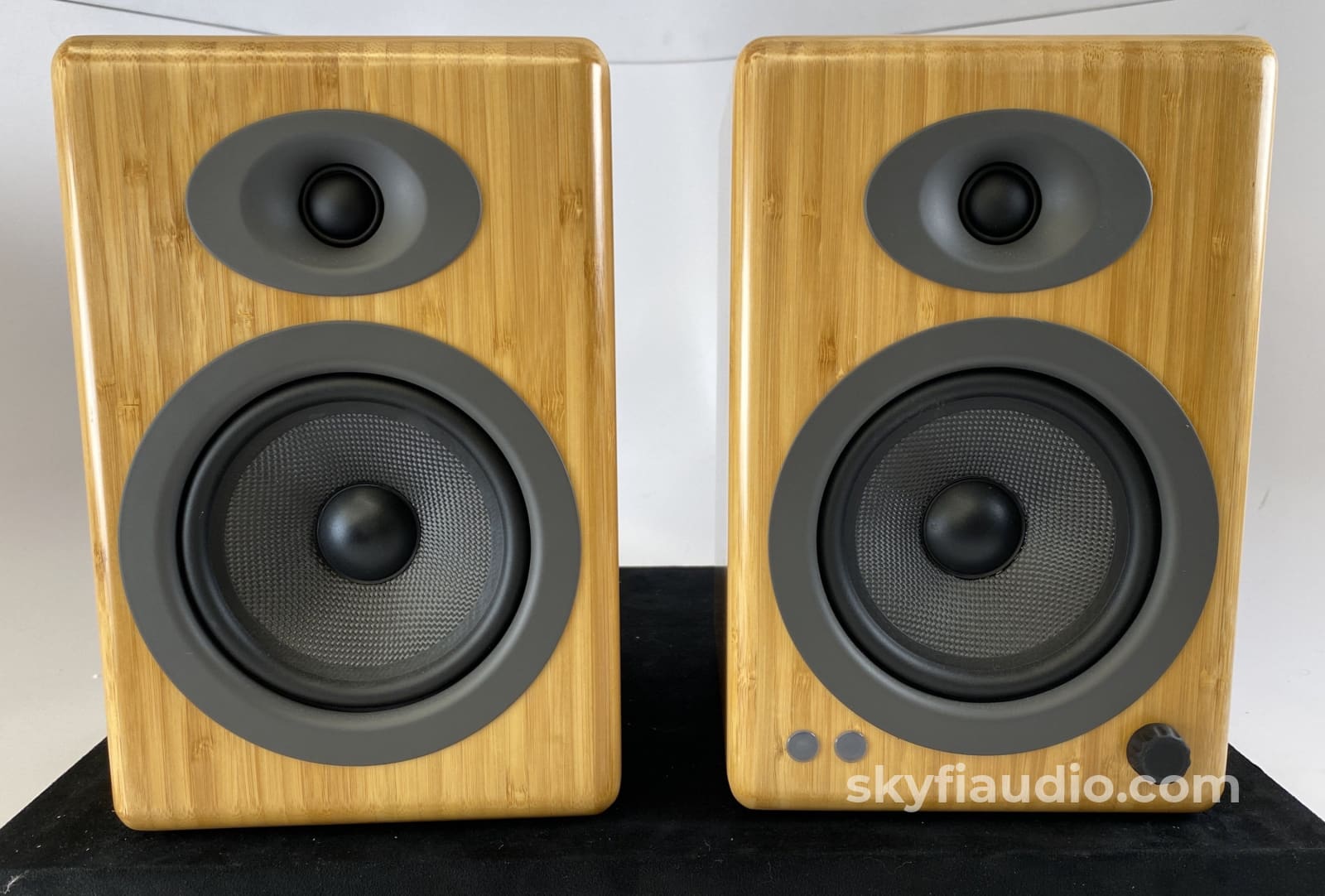 Audioengine 5+ Powered Bluetooth Speakers - Like New In Bamboo Finish