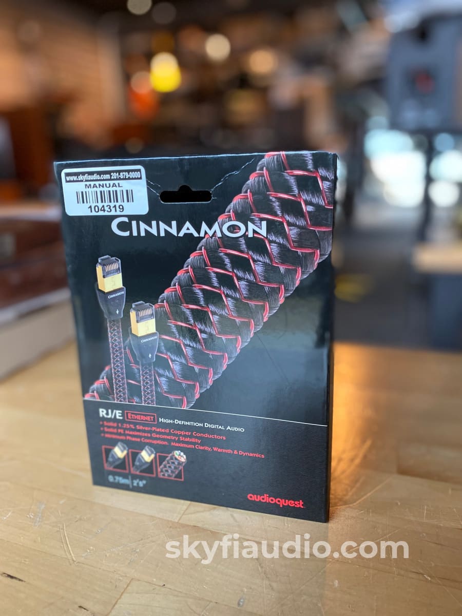 Audioquest Cinnamon Rj/E Cat-7 Ethernet Digital Audio Cable - New In Box 0.75M Cables