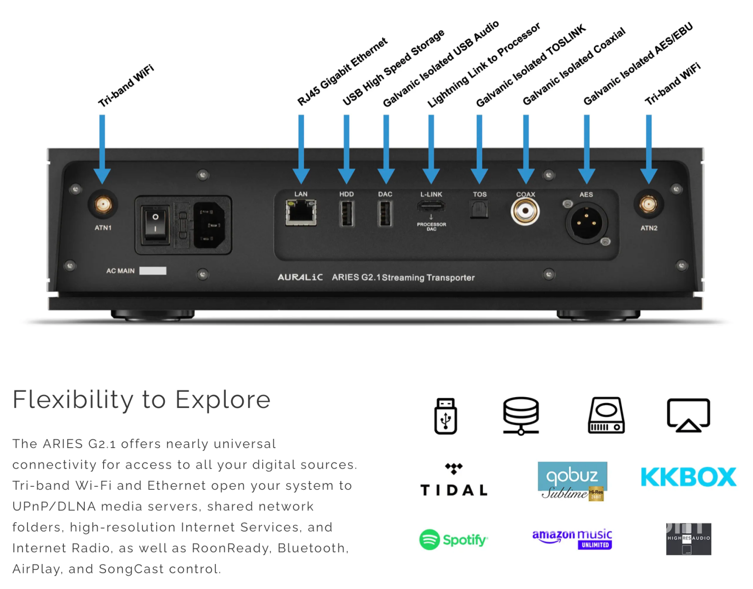 Auralic Aries G2.1 Wireless Streaming Transporter Cd + Digital