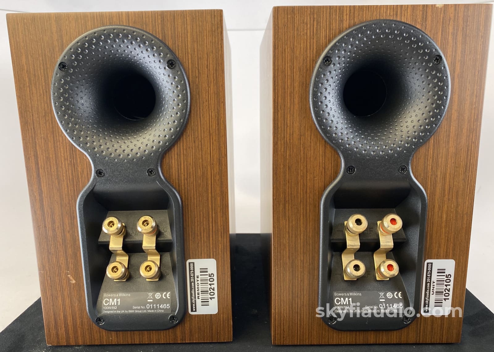 B&W (Bowers & Wilkins) Cm1 Bookshelf Speakers - Wood Finish
