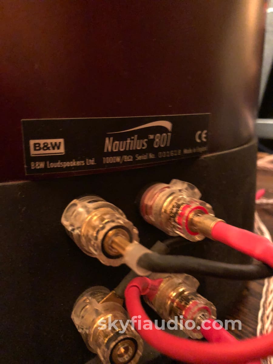 B&W (Bowers & Wilkins) Nautilus 801 Speakers With Shipping Cartons