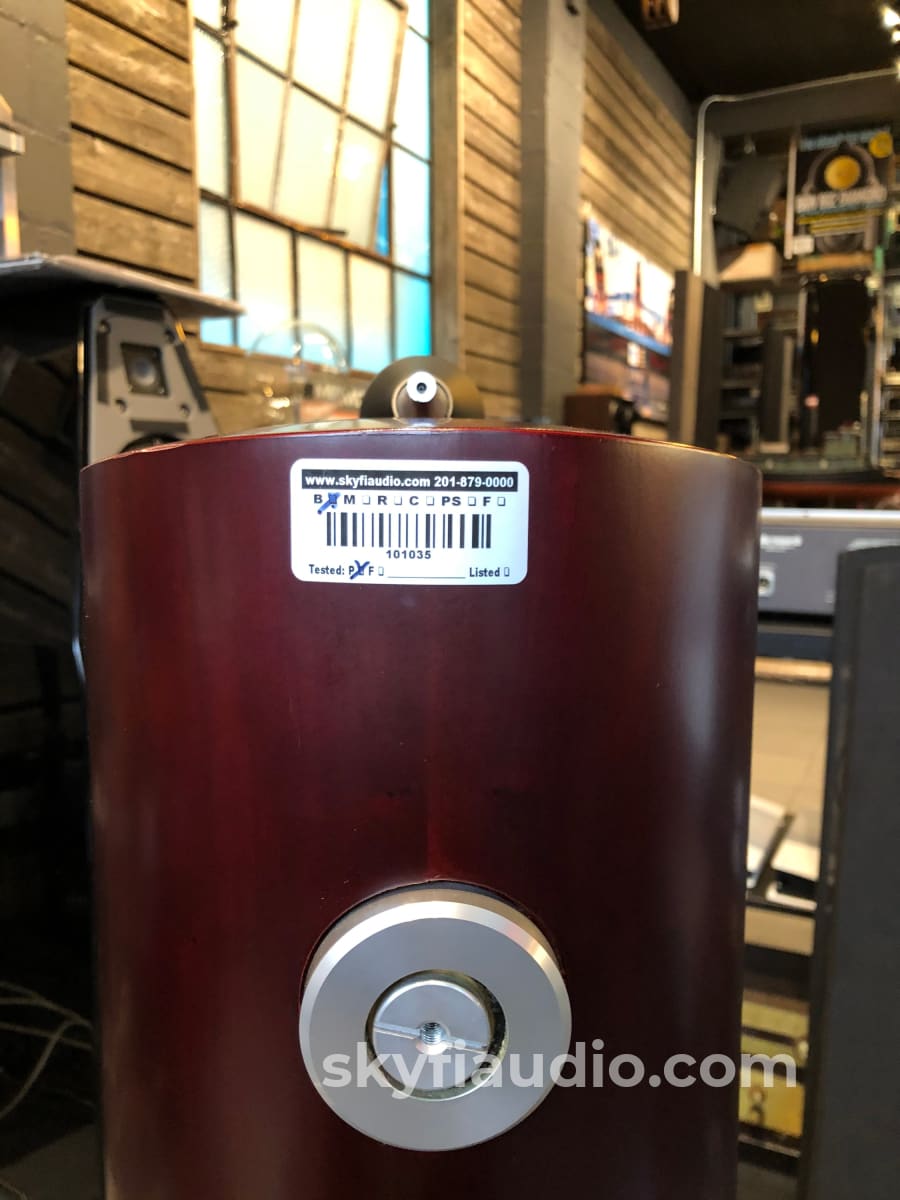 B&W (Bowers & Wilkins) Nautilus 804 Floorstanding Speakers - Gorgeous Red Stained Cherrywood