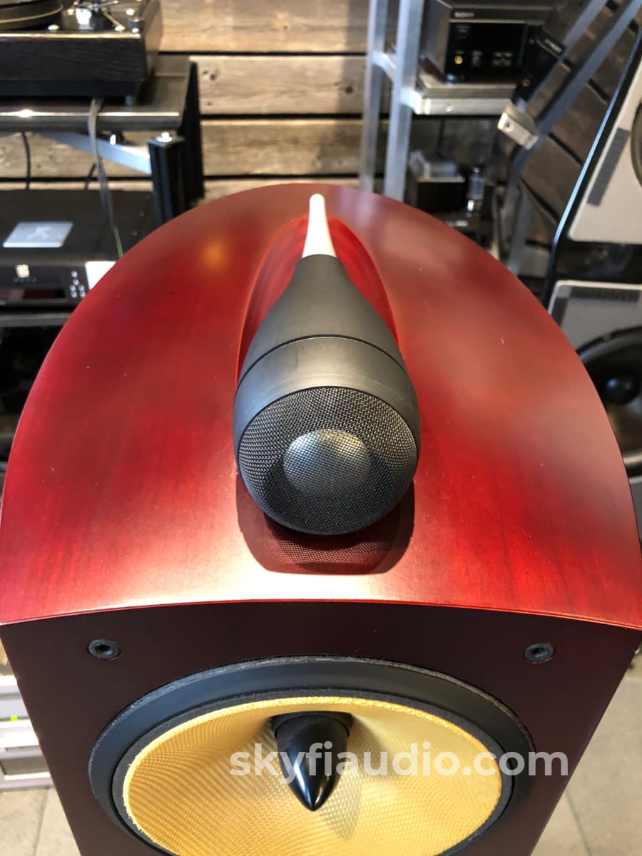 B&W (Bowers & Wilkins) Nautilus 804 Floorstanding Speakers - Gorgeous Red Stained Cherrywood