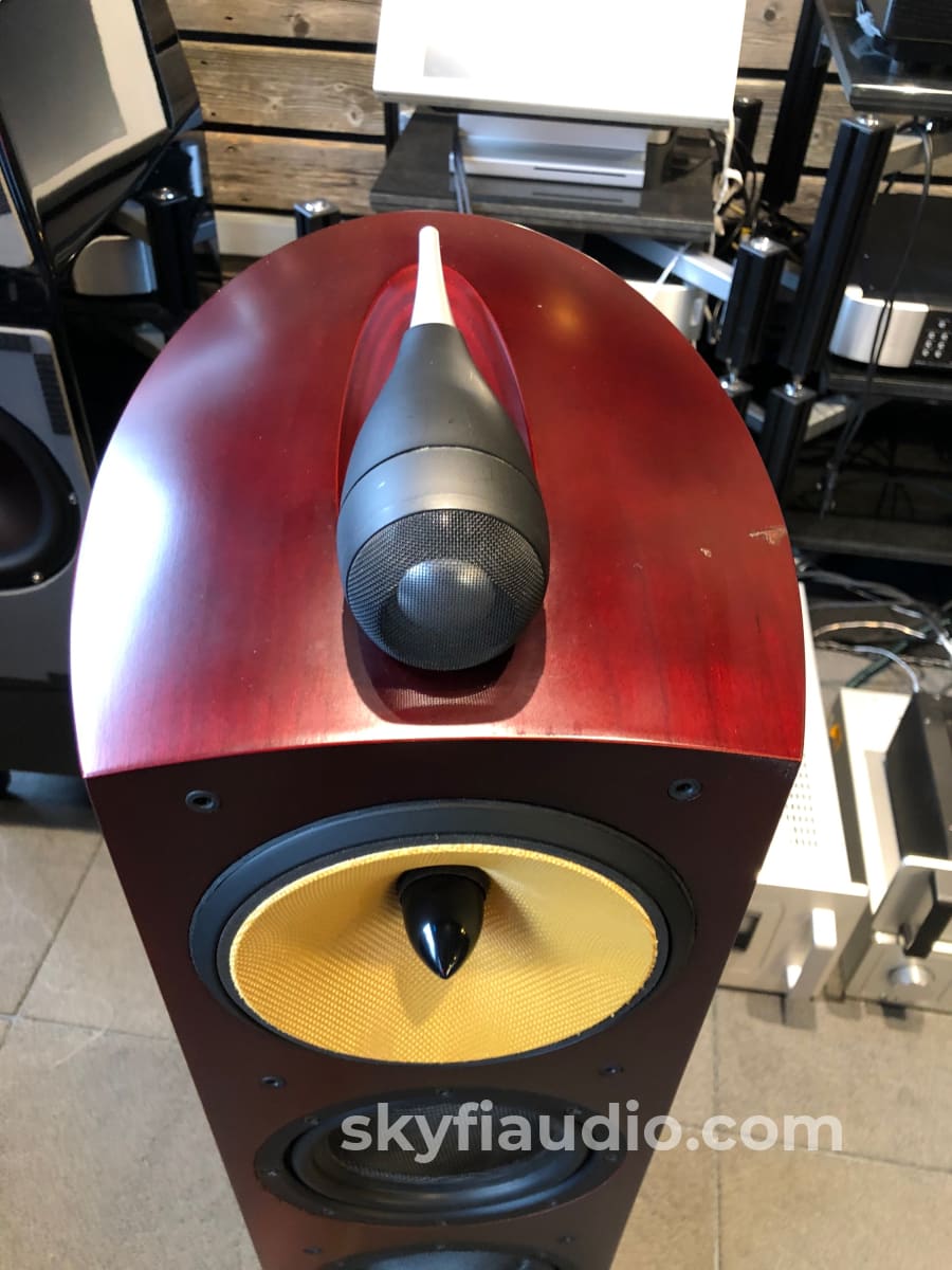 B&W (Bowers & Wilkins) Nautilus 804 Floorstanding Speakers - Gorgeous Red Stained Cherrywood