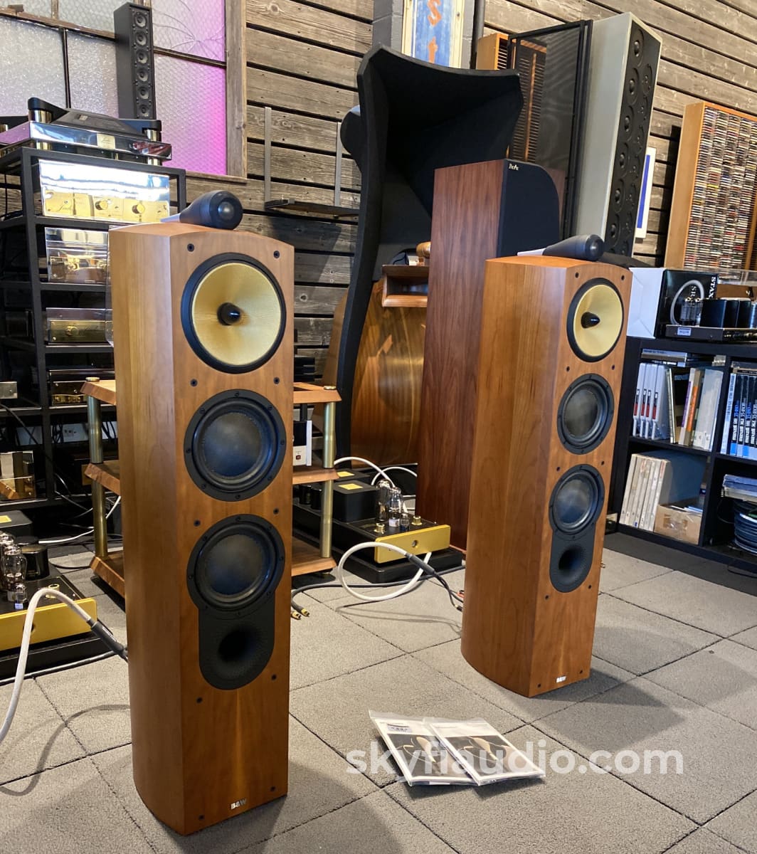 B&W Nautilus 804 Speakers In Gorgeous Cherry Finish - Complete Set