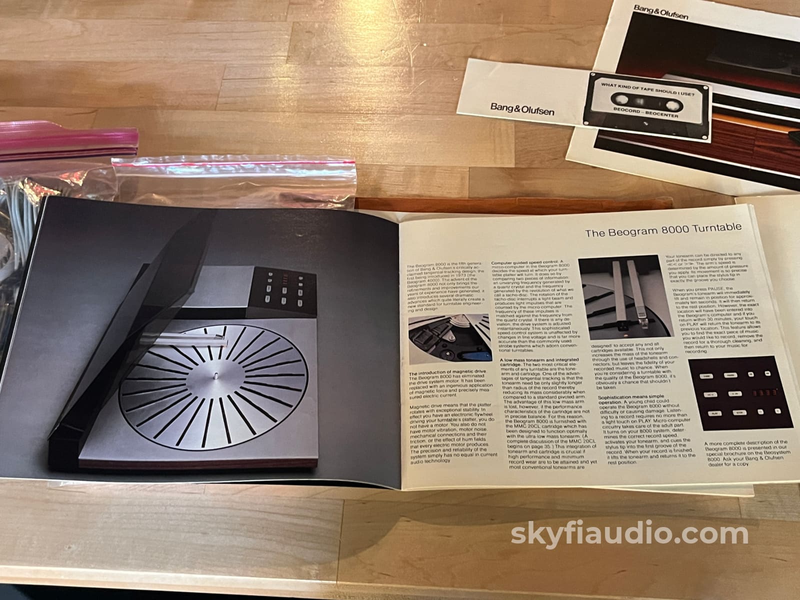 Bang & Olufsen B&O Beomaster 1900 Receiver Beogram 8000 Turntable and Beovox S80.2 speakers W/ Original Cabinet - Rare