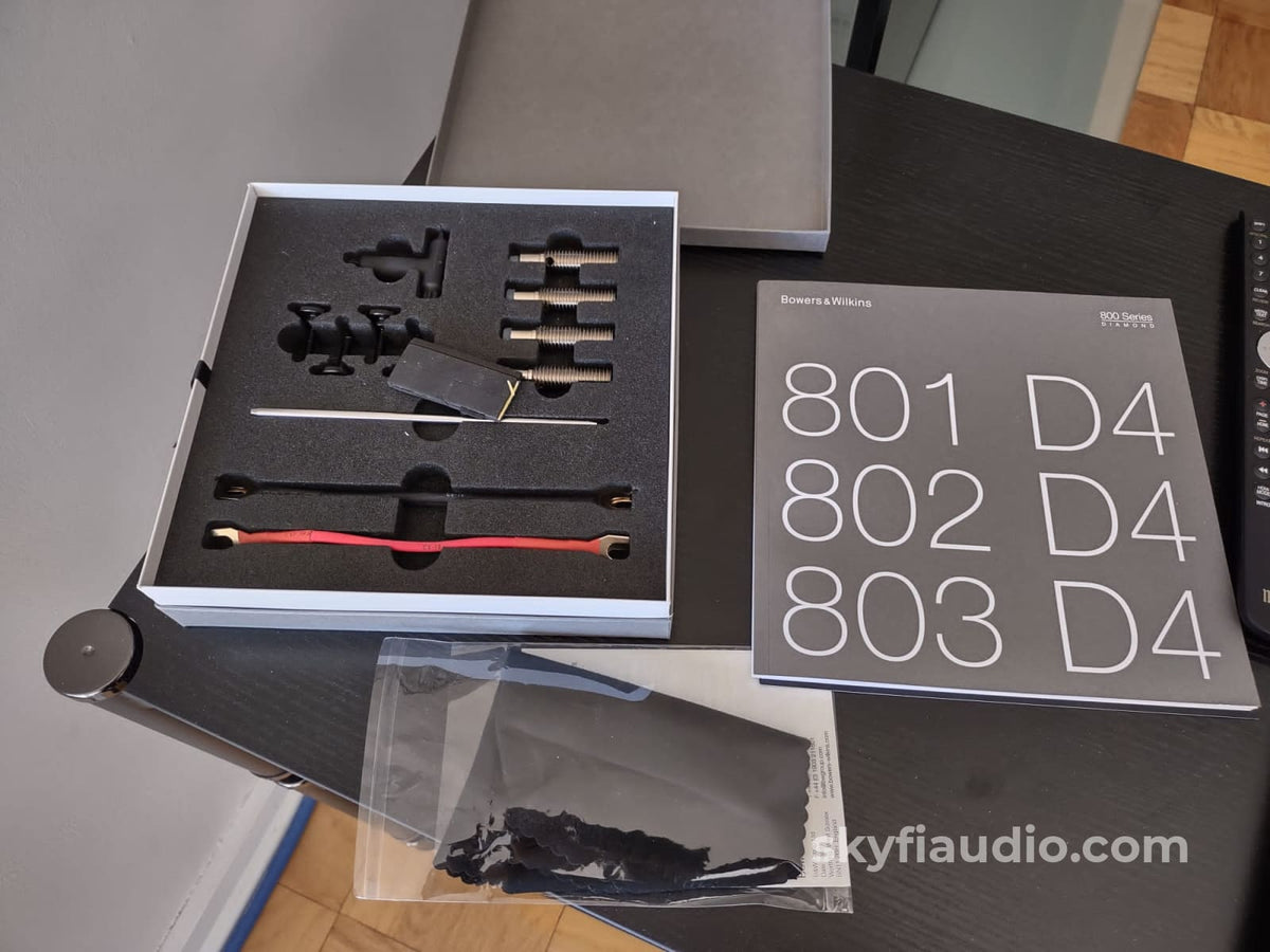 Bower & Wilkins 803D4 Speakers Current Generation Like New Complete