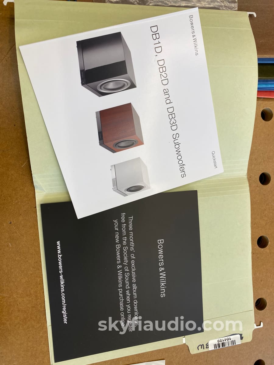 B&W Bowers & Wilkins Db2D Subwoofer In Rosenut Finish Speakers