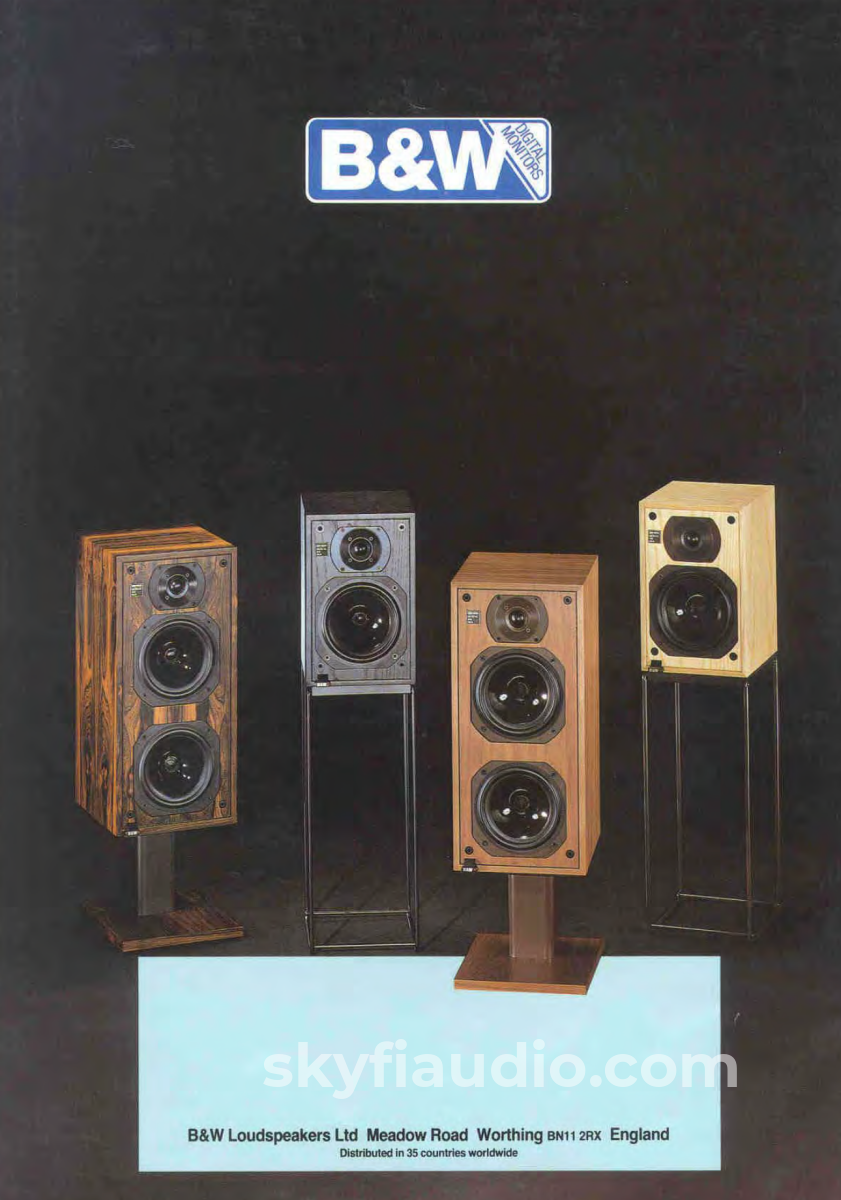 Bowers & Wilkins Dm1400 Electronic Time Delay Speakers W/Stands