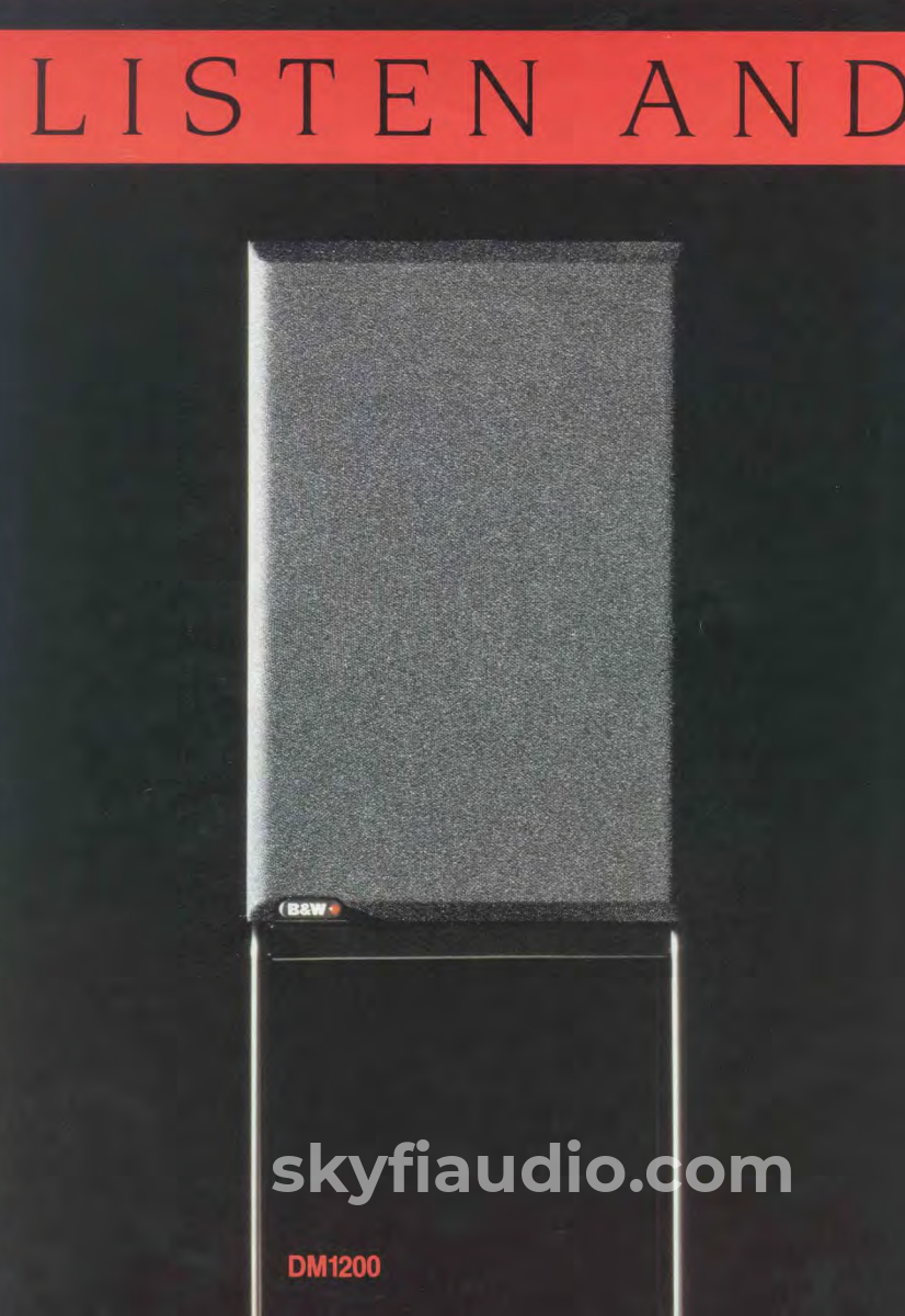 Bowers & Wilkins Dm1400 Electronic Time Delay Speakers W/Stands
