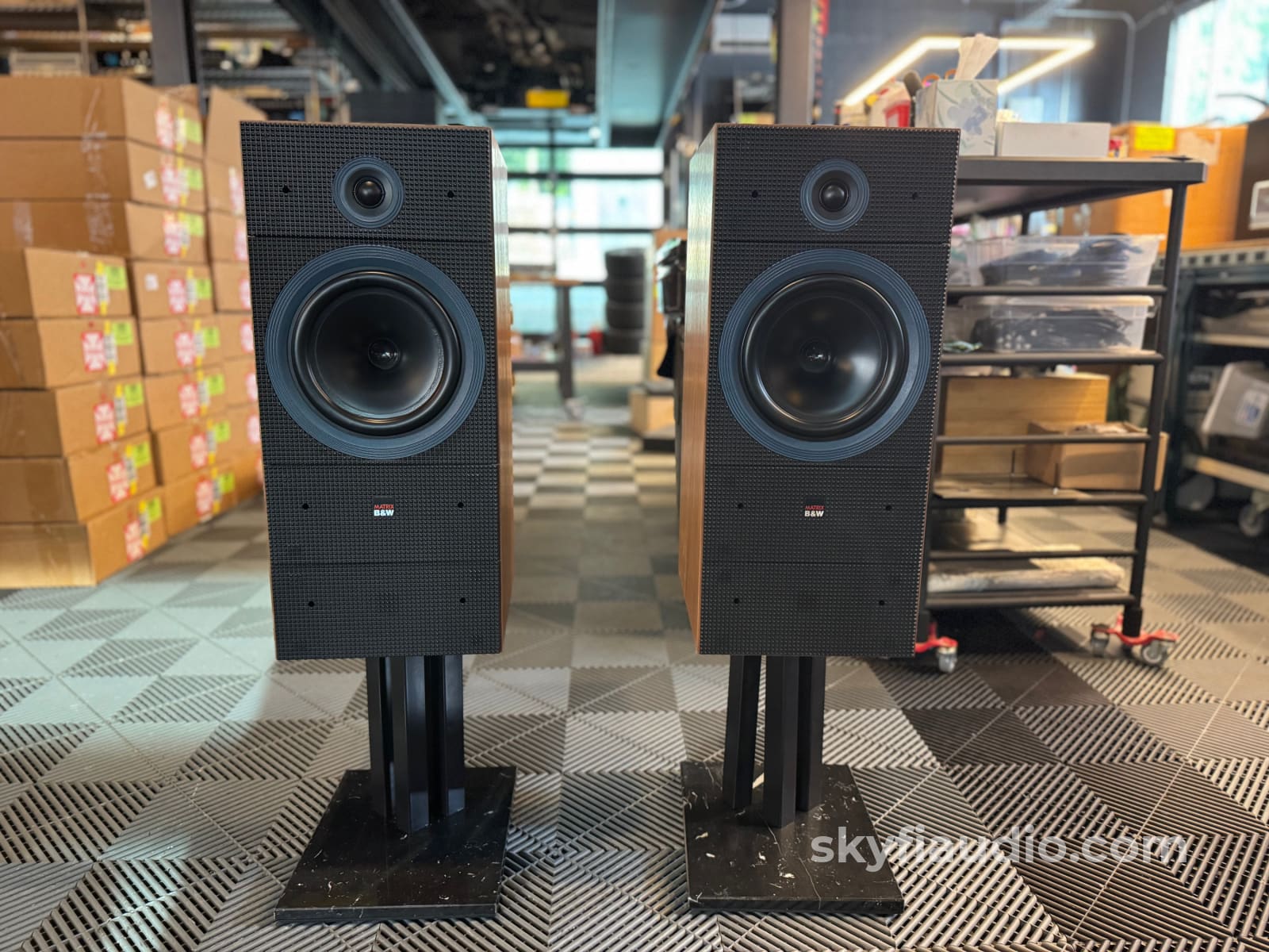 Bowers and Wilkins Matrix 2 Speakers - W/ Original Marble Stands Speakers