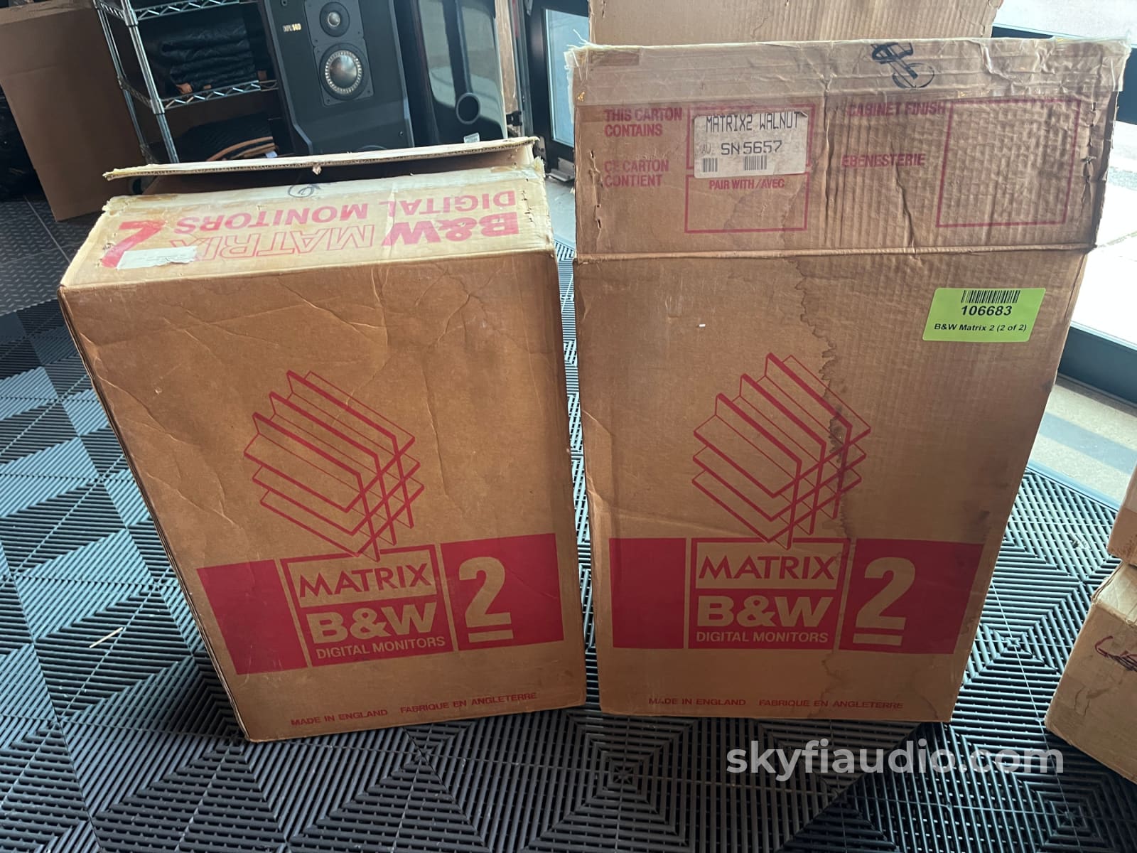 Bowers and Wilkins Matrix 2 Speakers - W/ Original Marble Stands Speakers