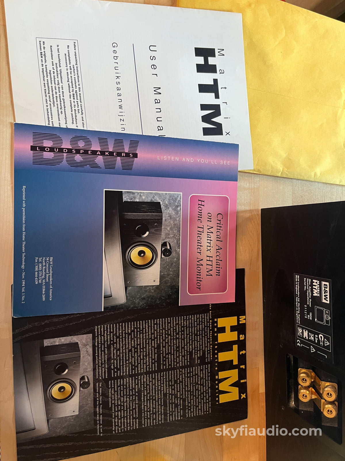 Bowers & Wilkins Matrix HTM Center Channel Speaker Speakers