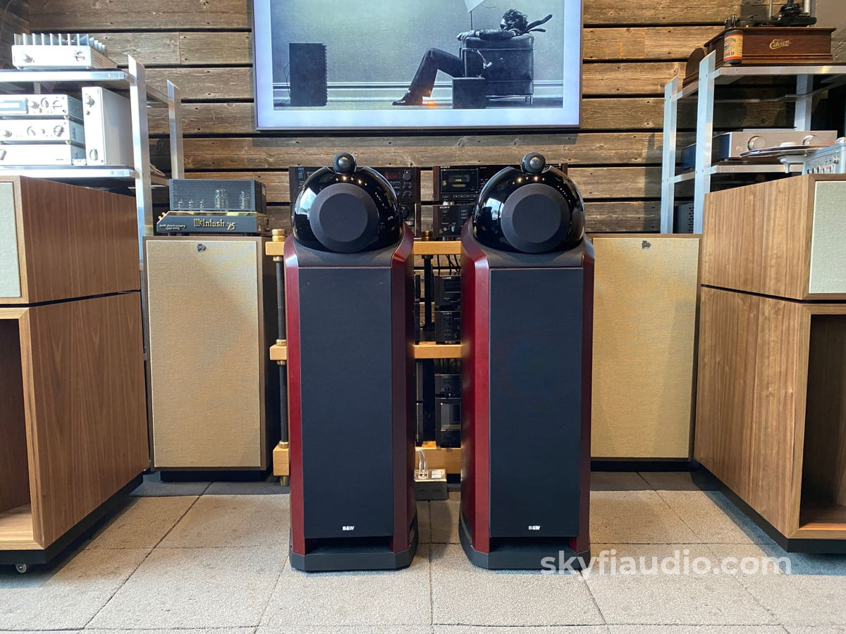 Bowers & Wilkins Nautilus 802 Speakers In Red Cherry