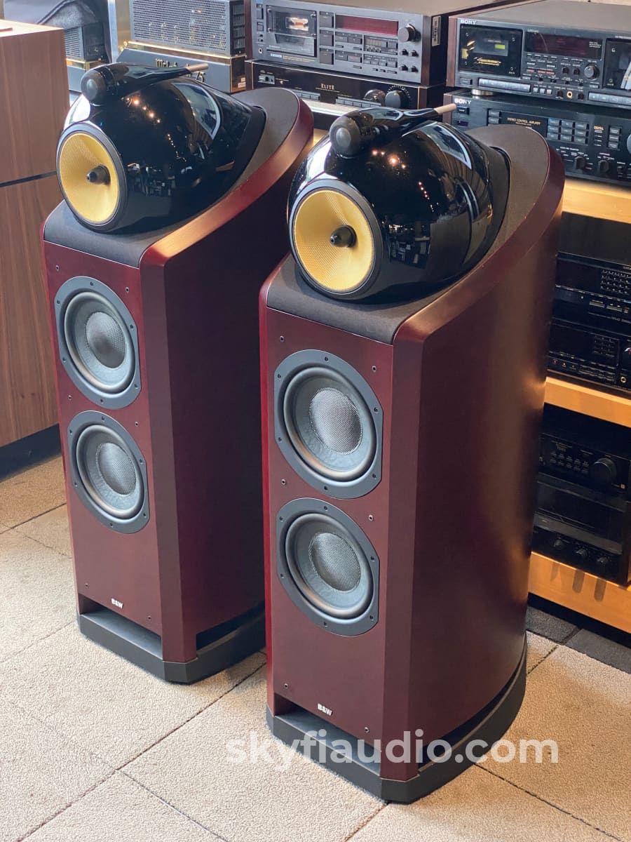 Bowers & Wilkins Nautilus 802 Speakers In Red Cherry