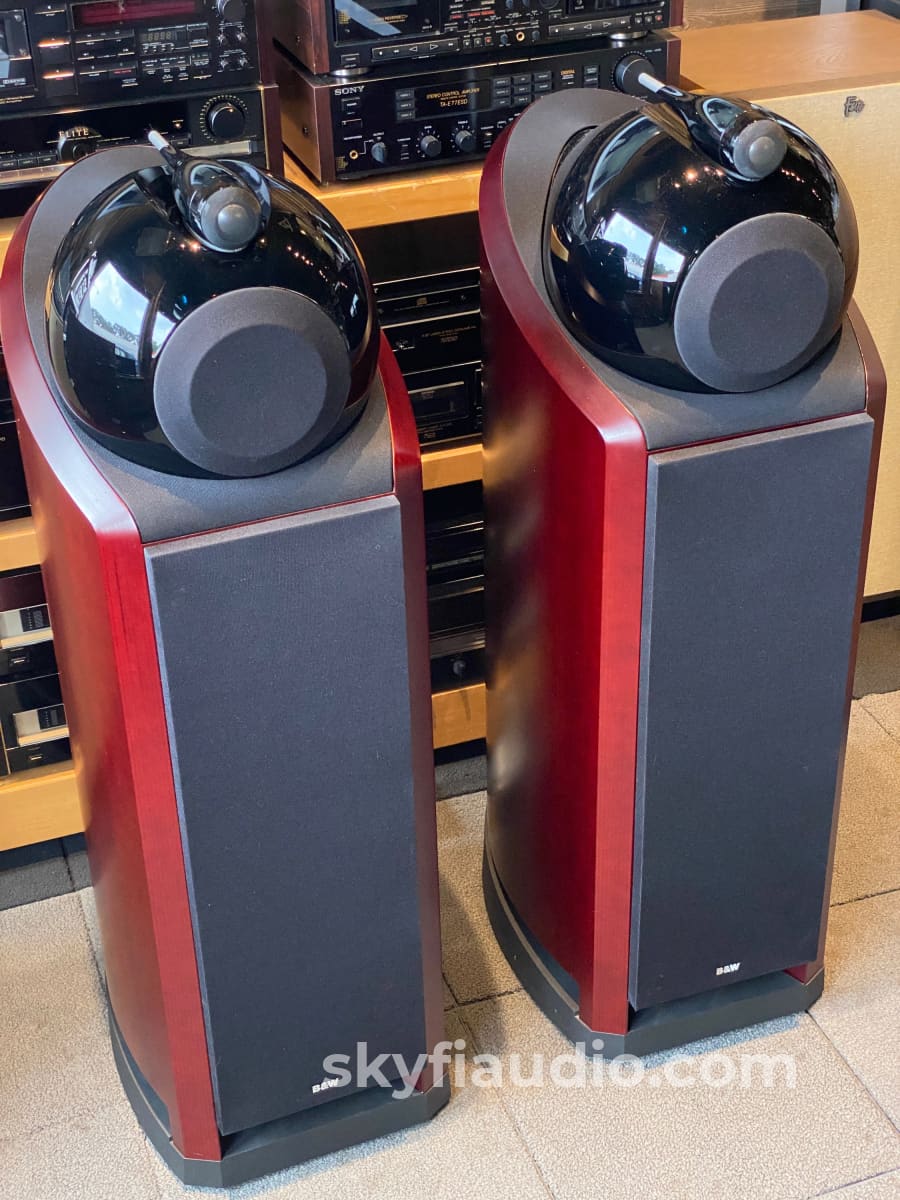 Bowers & Wilkins Nautilus 802 Speakers In Red Cherry