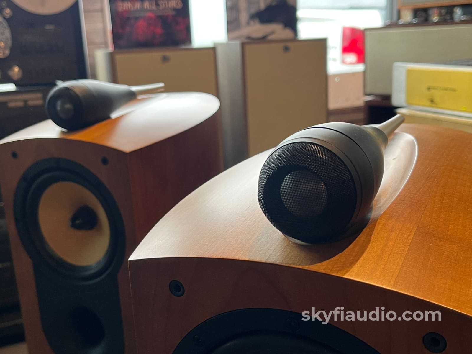 Bowers & Wilkins B&W Nautilus 805 Speakers Cherry Finish- W/ Stands - Speakers