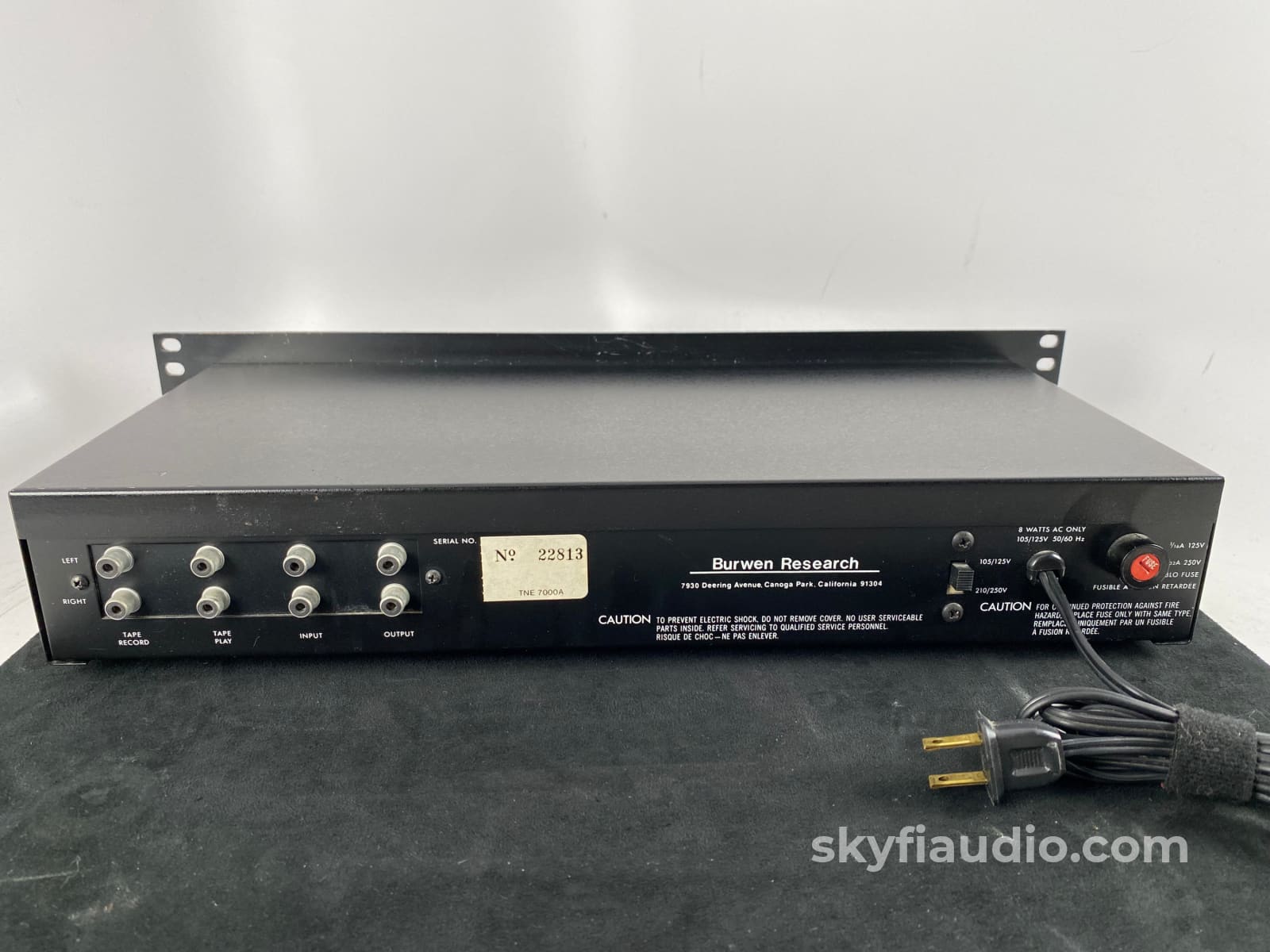 Burwen Research Tne 7000A Transient Noise Eliminator (Click And Pop Reducer) - New Price Accessory