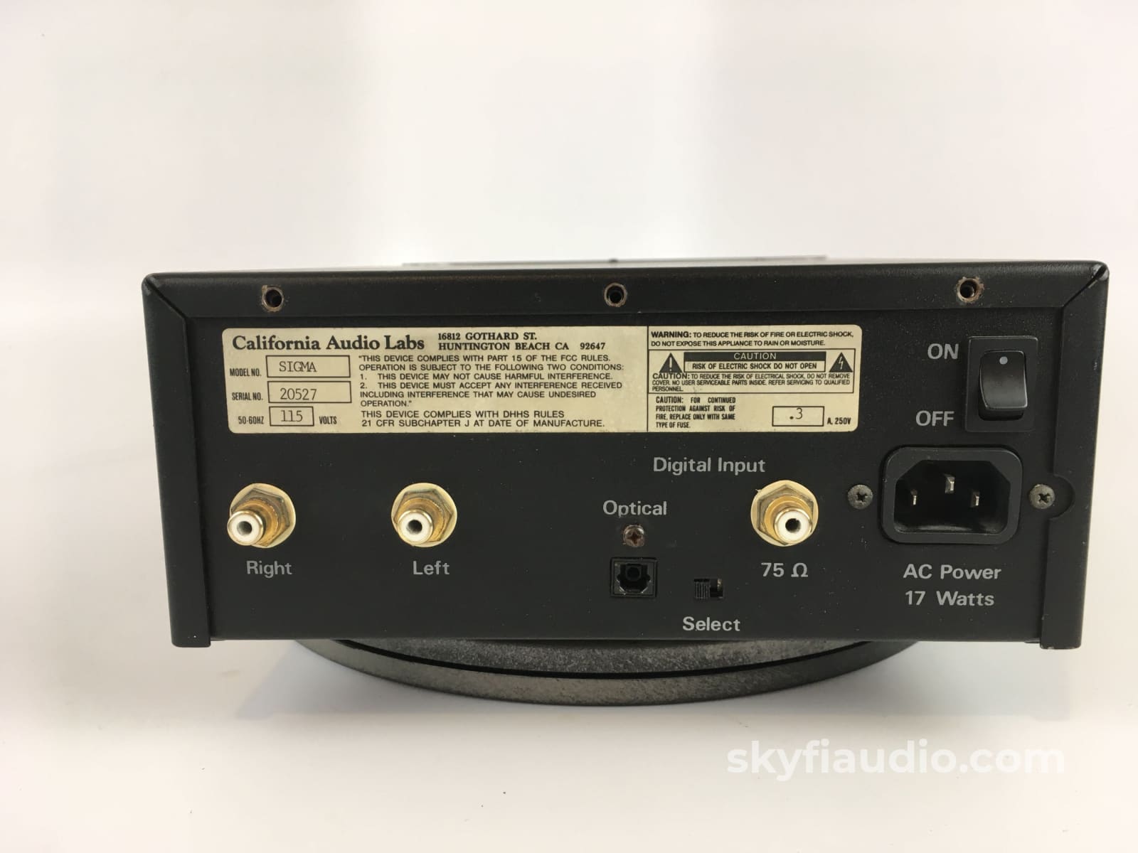 California Audio Labs Sigma Mkii Tube Dac Cd + Digital