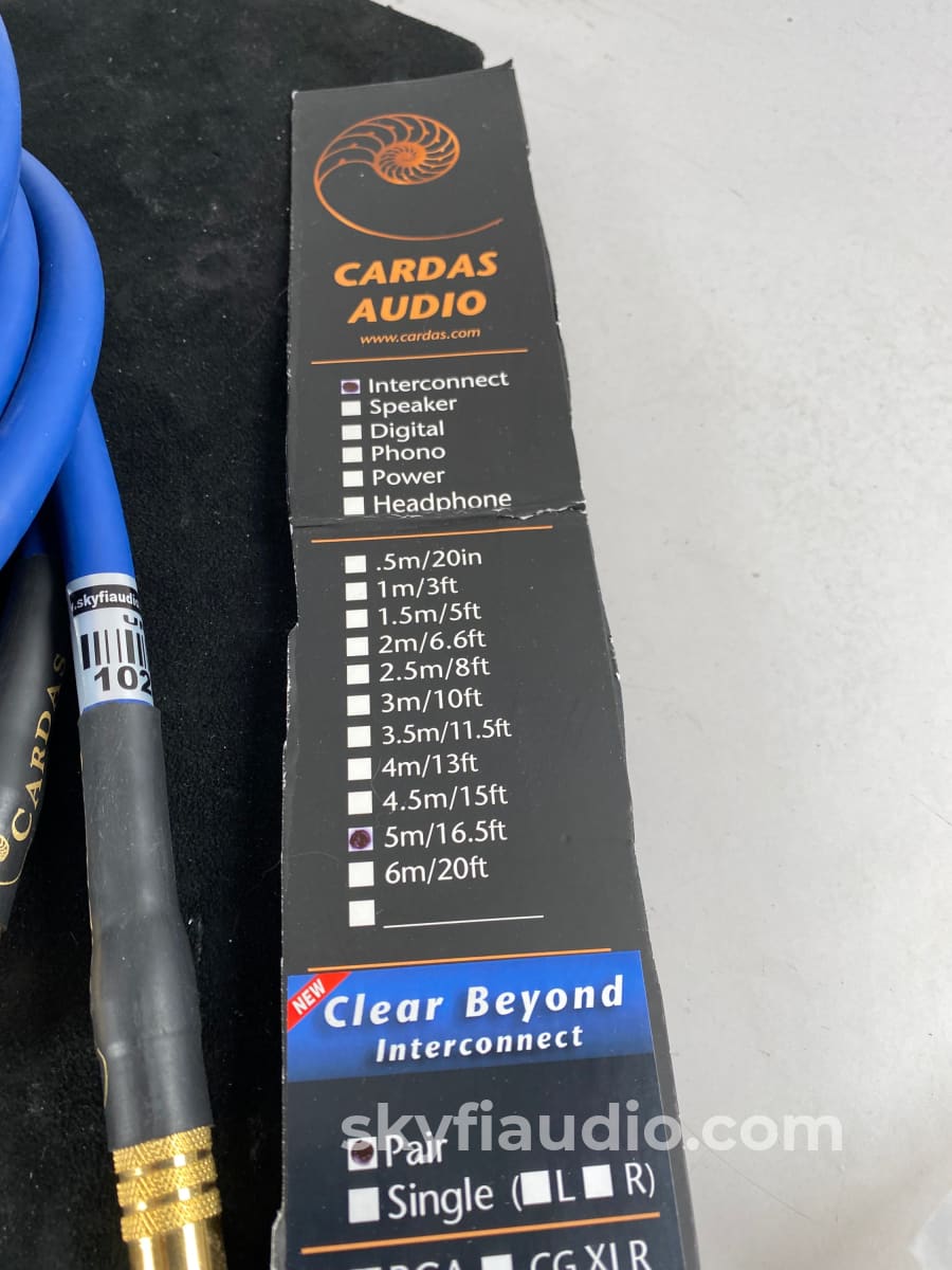 Cardas Audio Clear Beyond Rca Interconnects (Pair) $10K Msrp - 5M Cables