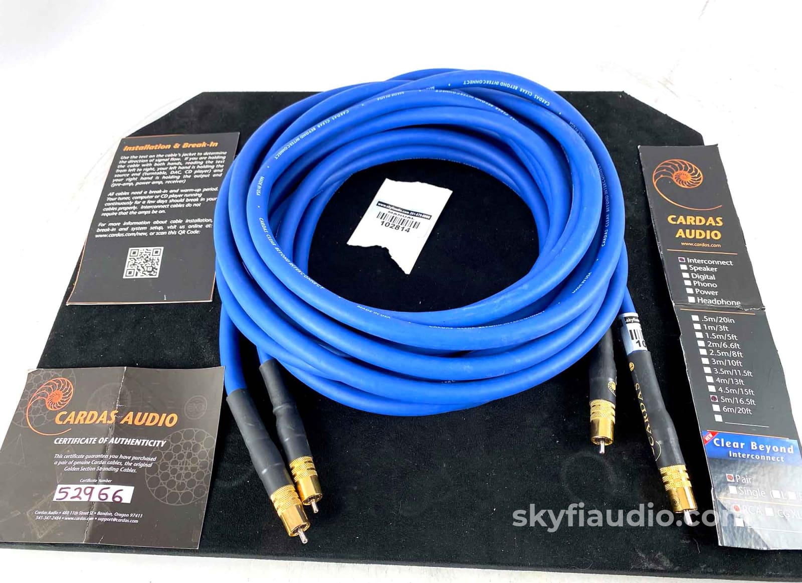 Cardas Audio Clear Beyond RCA Interconnects (Pair) $10K MSRP - 5M