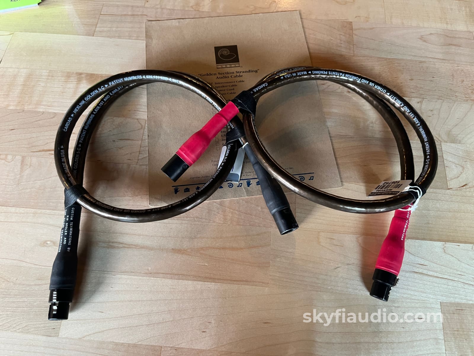 Cardas HexLink Golden Five C XLR Cable Pair - 3ft Cables