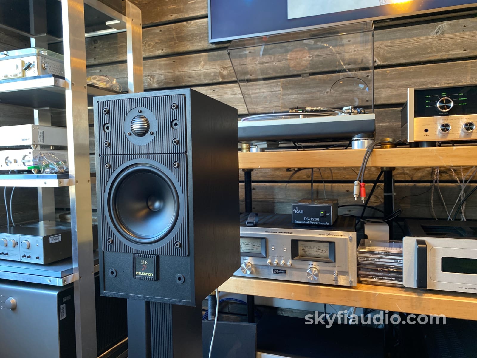 Celestion SL6si Vintage Bookshelf Speakers With Matching Stands