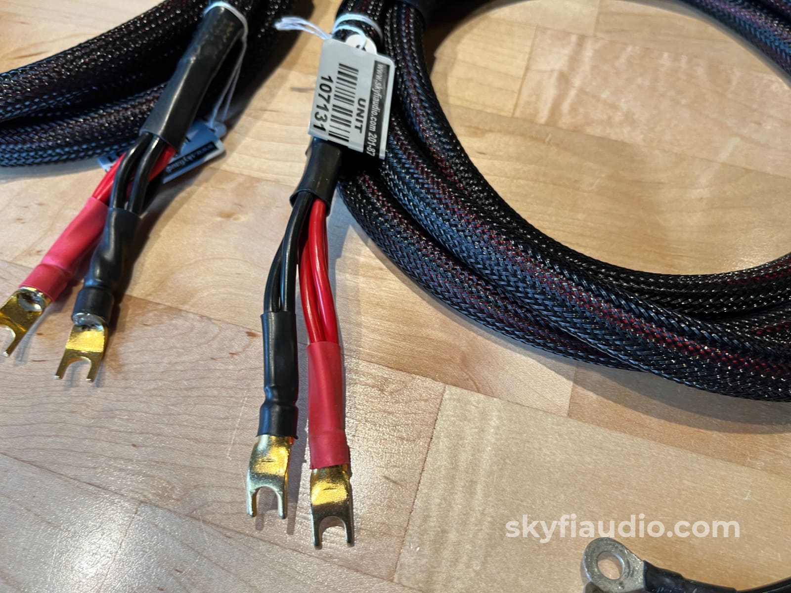 Cello Triple Ring to Triwire Spade Speaker Cable Pair - 8ft Cables