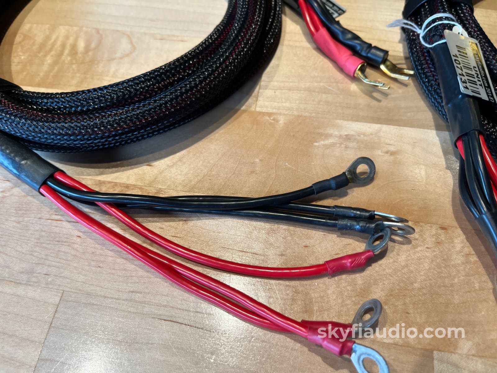 Cello Triple Ring to Triwire Spade Speaker Cable Pair - 8ft Cables