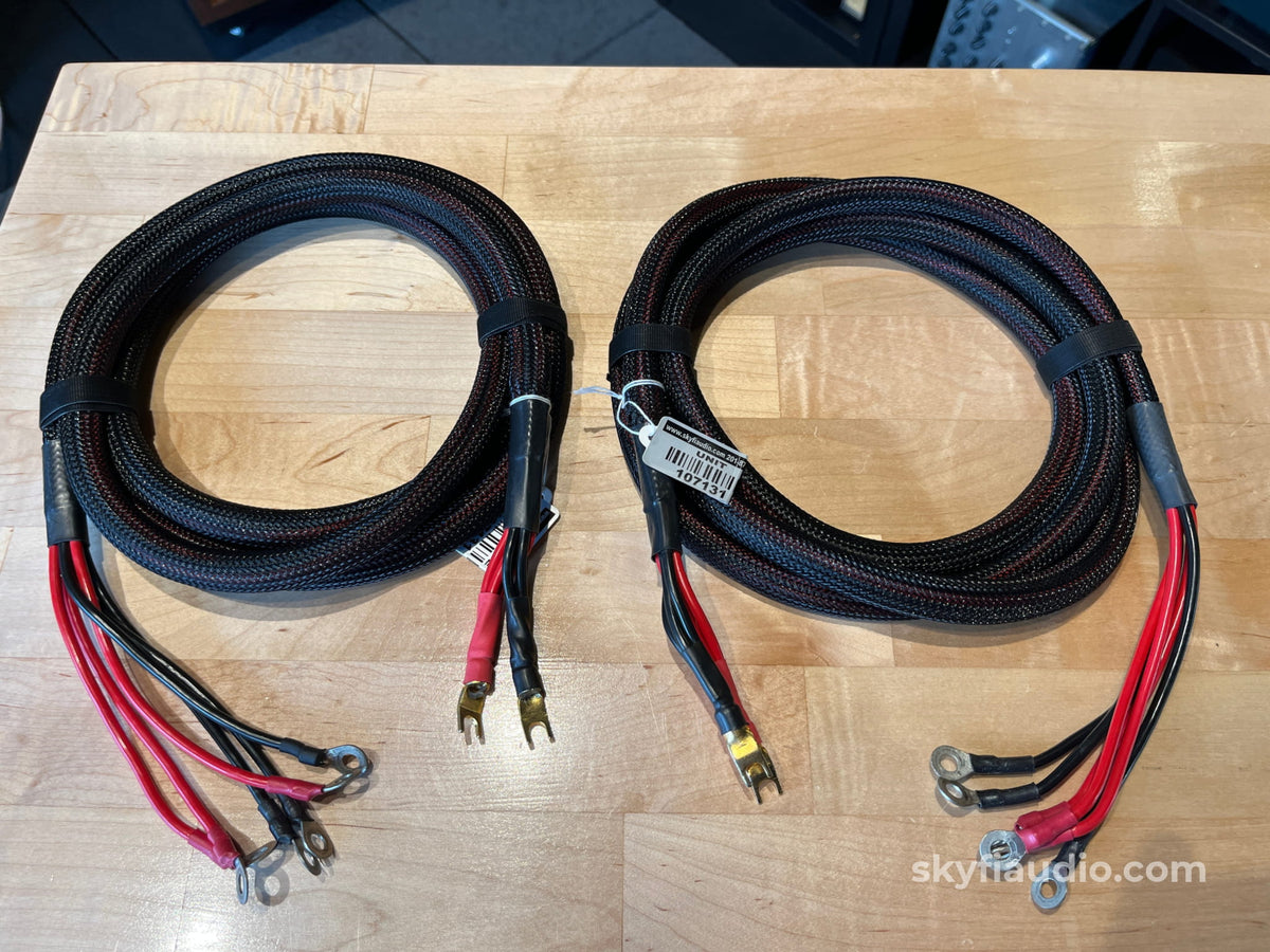 Cello Triple Ring to Triwire Spade Speaker Cable Pair - 8ft Cables
