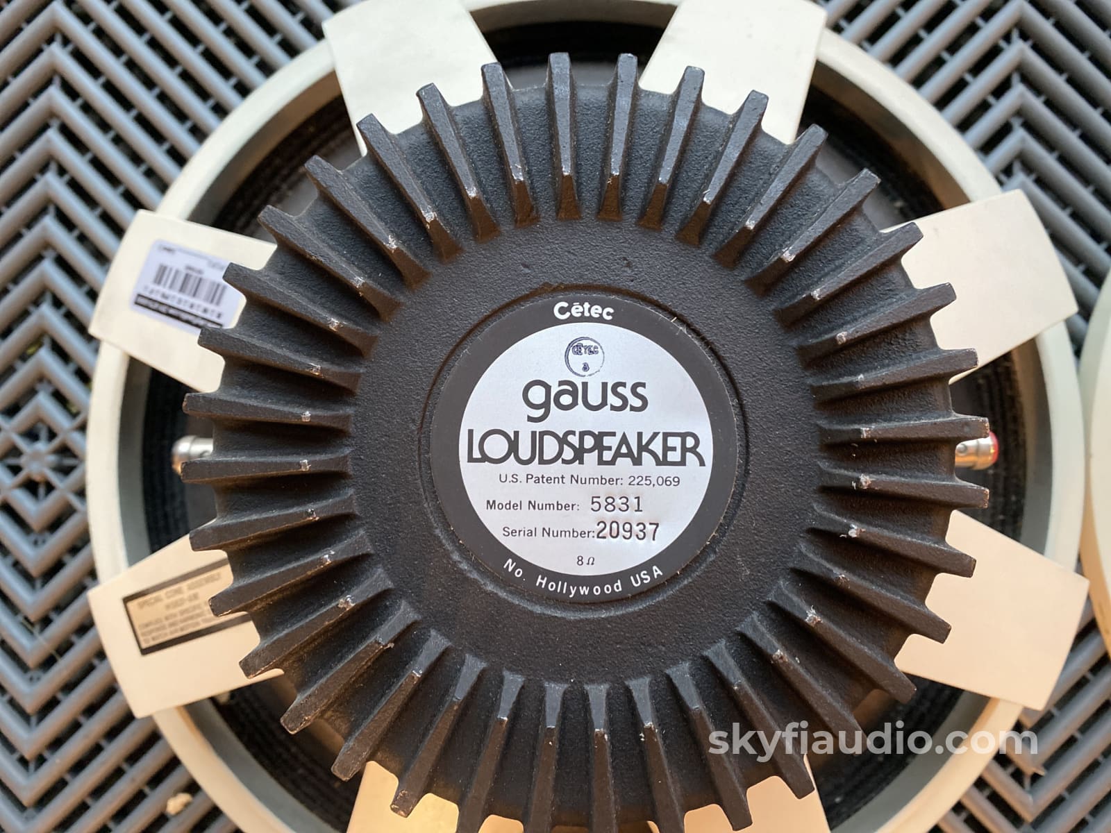 Cetec Gauss 15 Loudspeaker Drivers 5831 (Consecutive Serials) Speakers