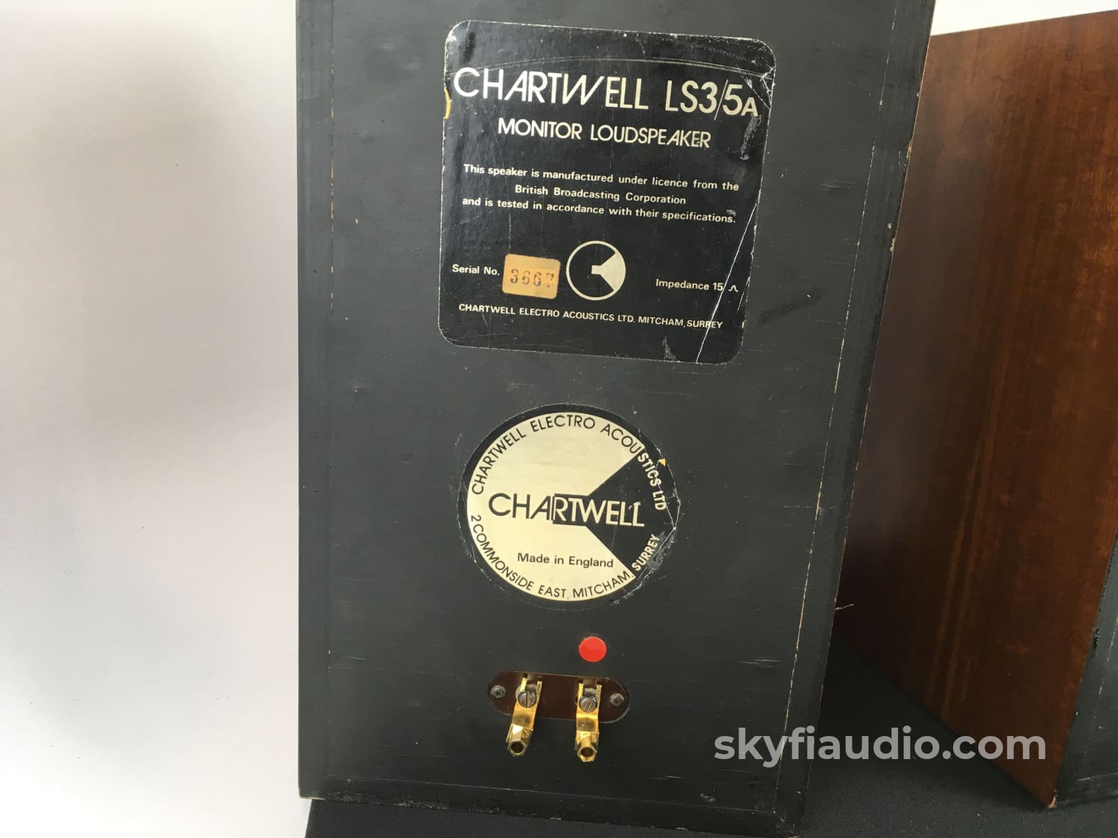 Chartwell Ls3/5A Speakers Rare 15 Ohm Early Edition