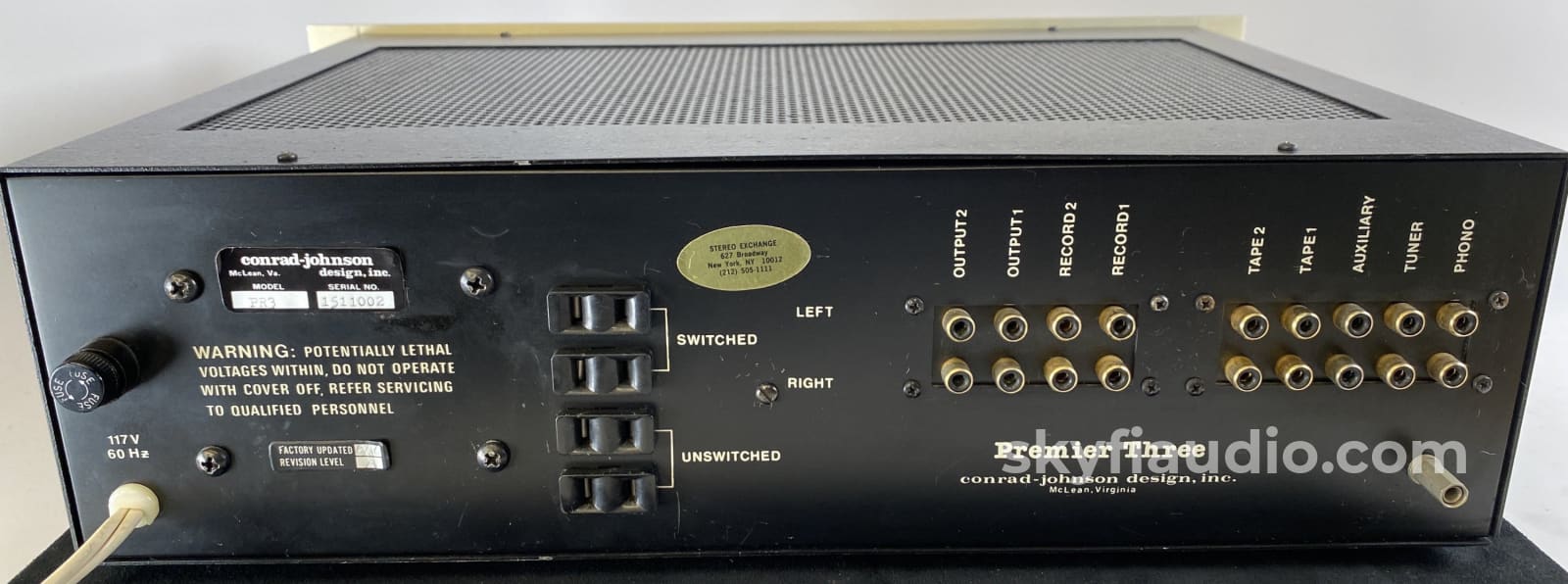 Conrad-Johnson - Premier Three Tube Preamp With Phono Stage Fully Serviced Preamplifier