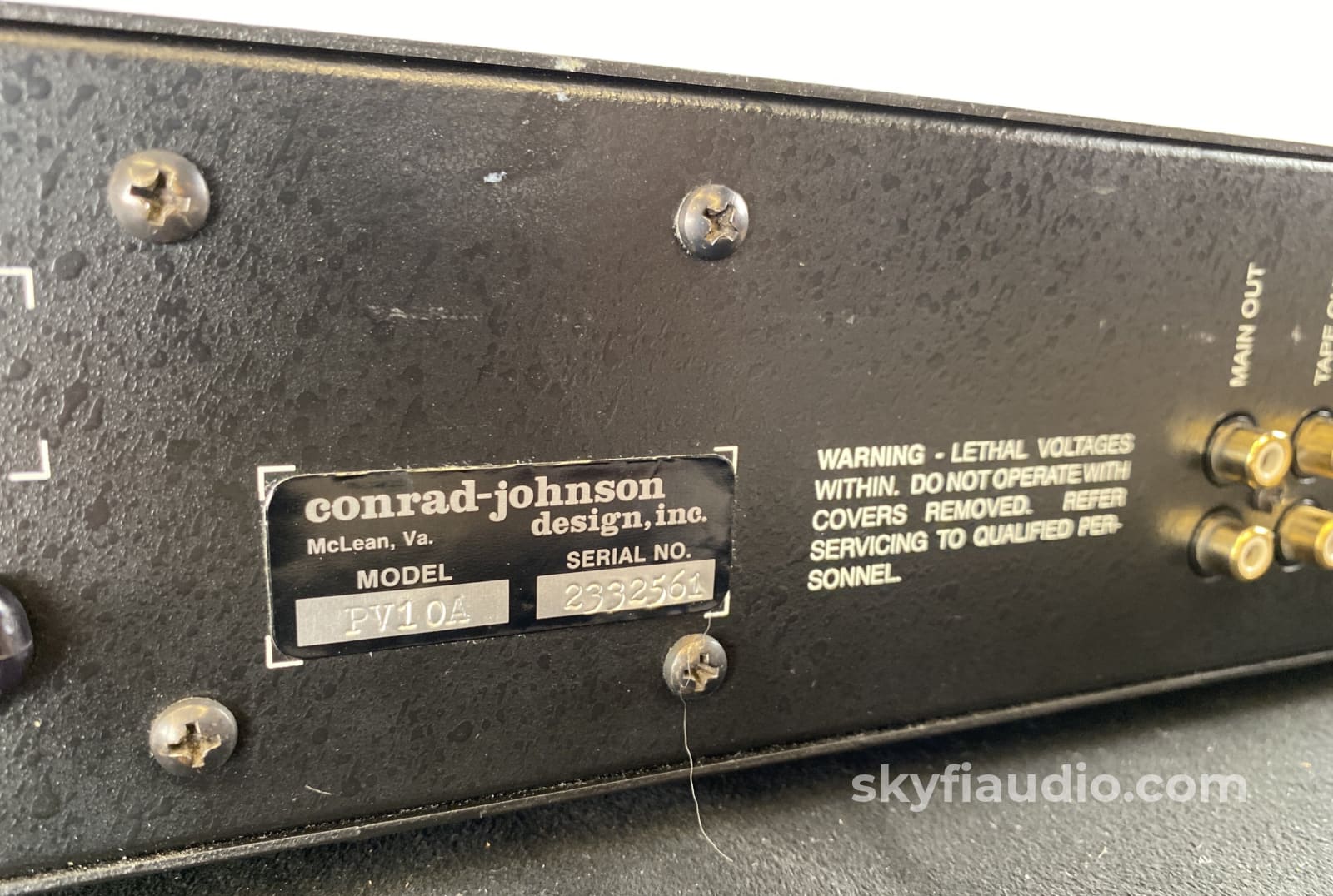 Conrad Johnson Pv10A All Tube Preamp With Phono Input Preamplifier