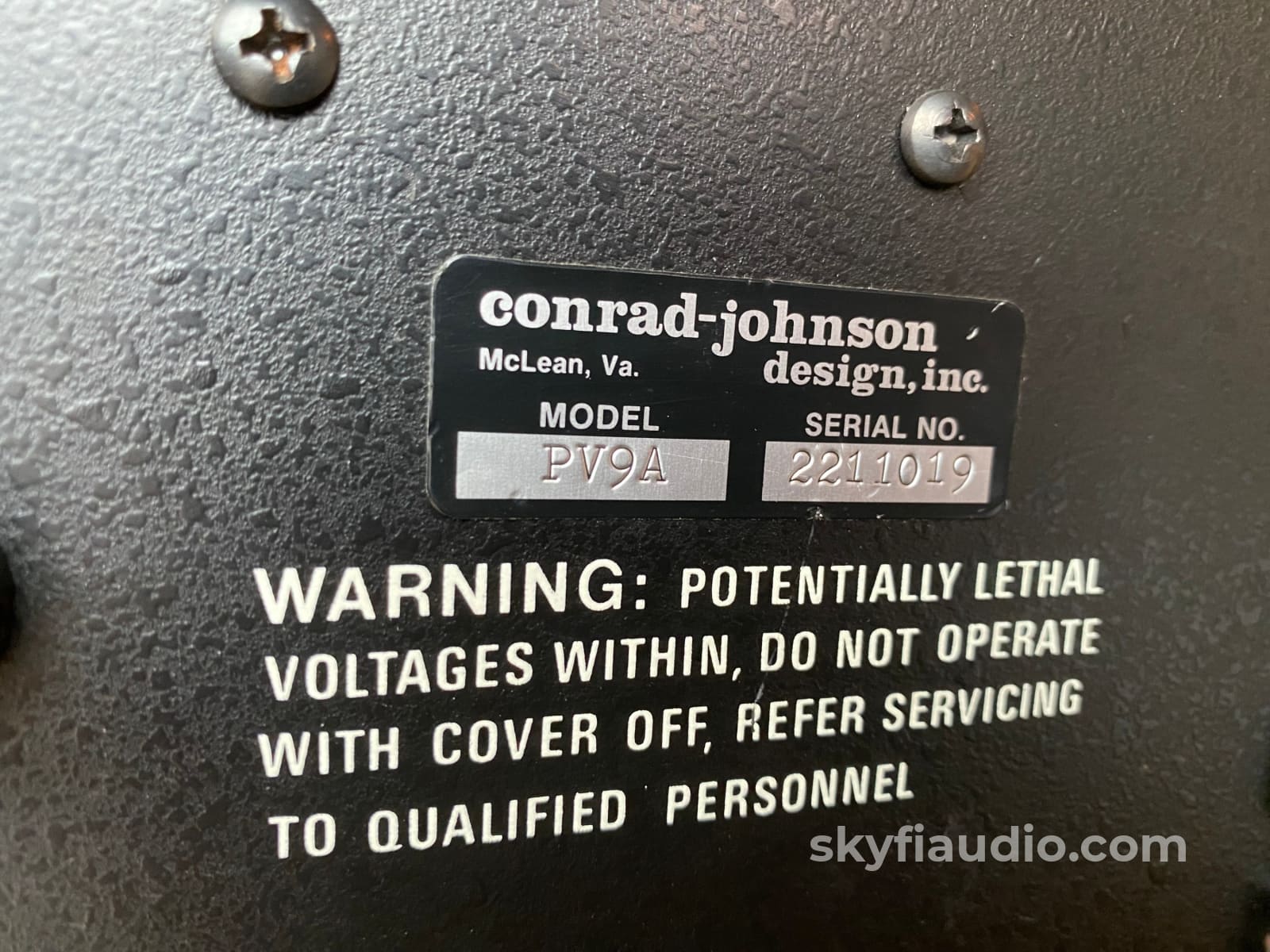 Conrad Johnson Pv9A Tube Preamp With Phono Preamplifier