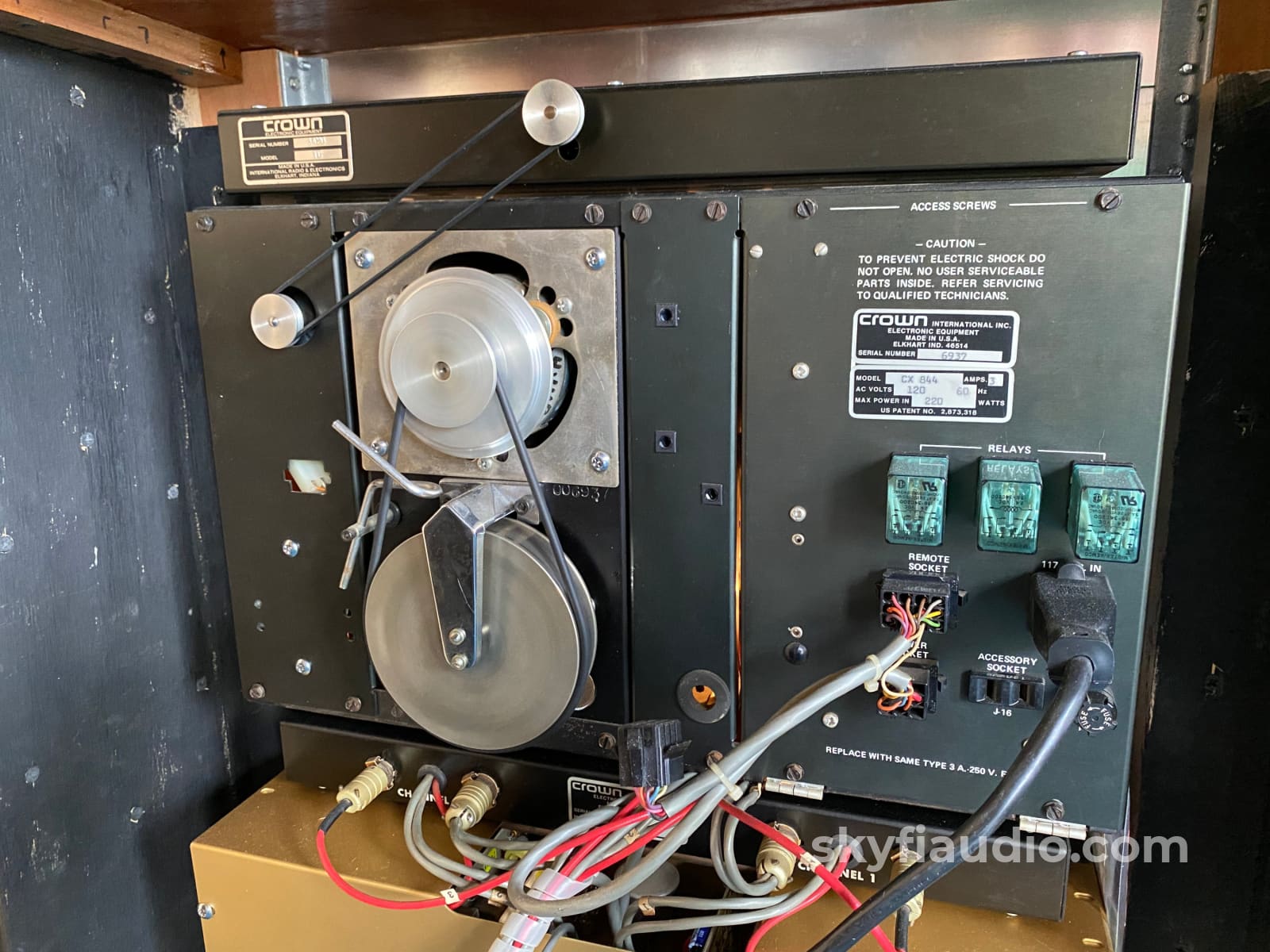 Crown CX844 Reel to Reel In Custom Walnut Cabinet - METICULOUSLY RESTO