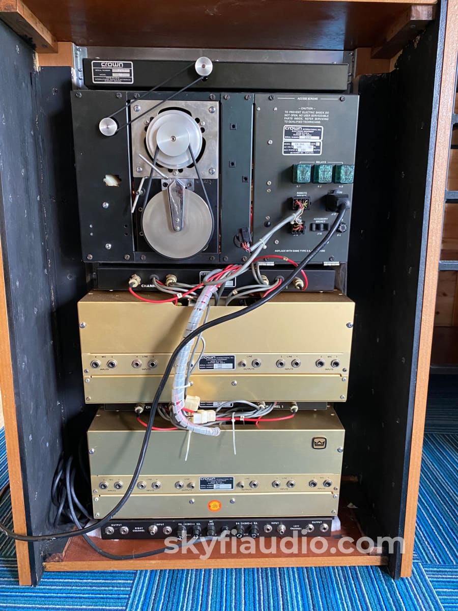Crown Cx844 Reel To In Custom Walnut Cabinet - Meticulously Restored And Customized Tape Deck