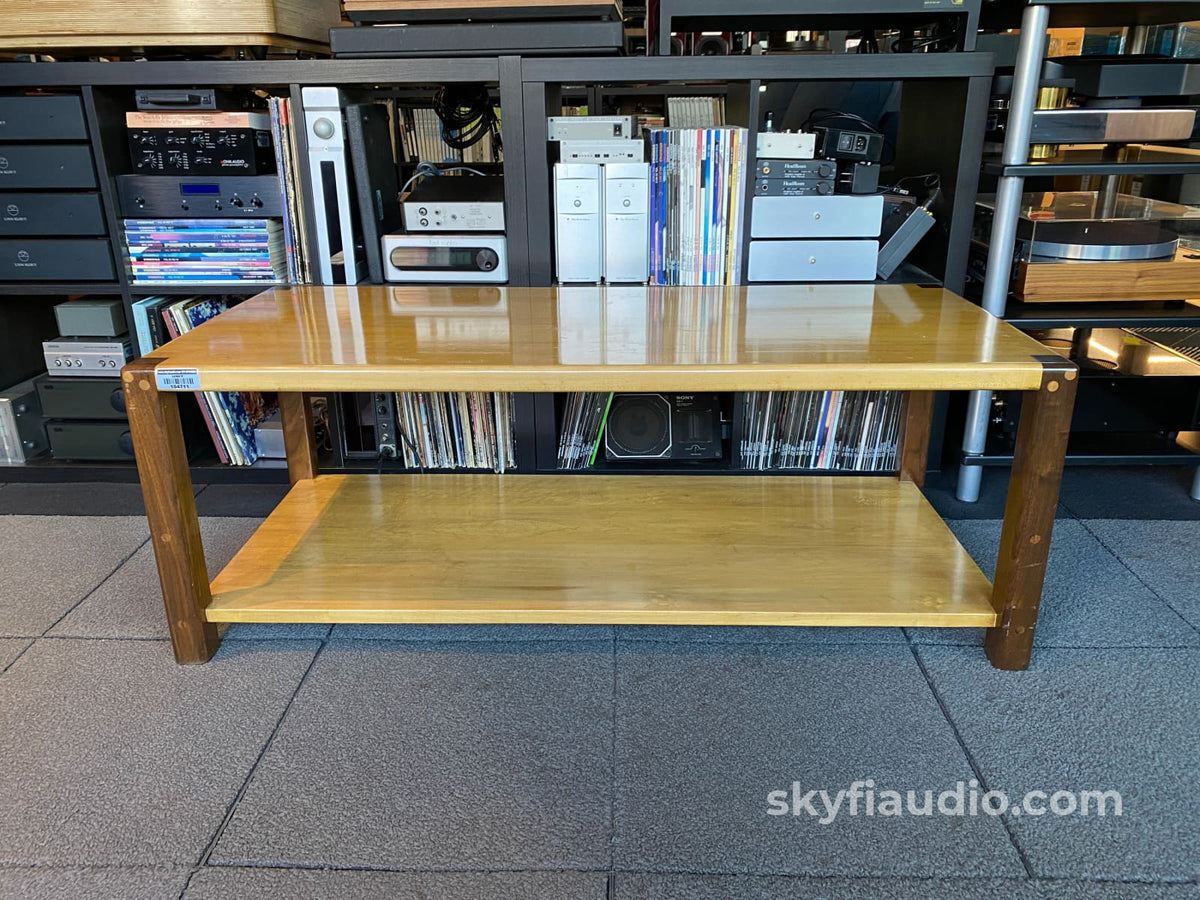 Birdseye Maple & Walnut Custom Made Audio Rack - 2 Shelf Turntable