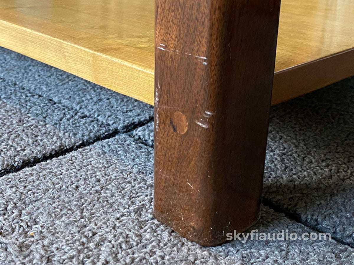 Birdseye Maple & Walnut Custom Made Audio Rack - 2 Shelf Turntable