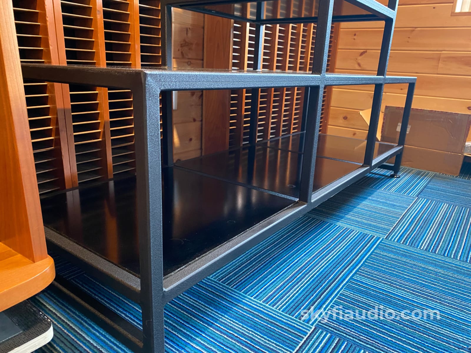 Custom Welded Steel Audio Rack With 7 Shelves Furniture