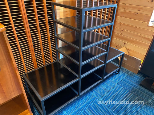 Custom Welded Steel Audio Rack with 7 Shelves