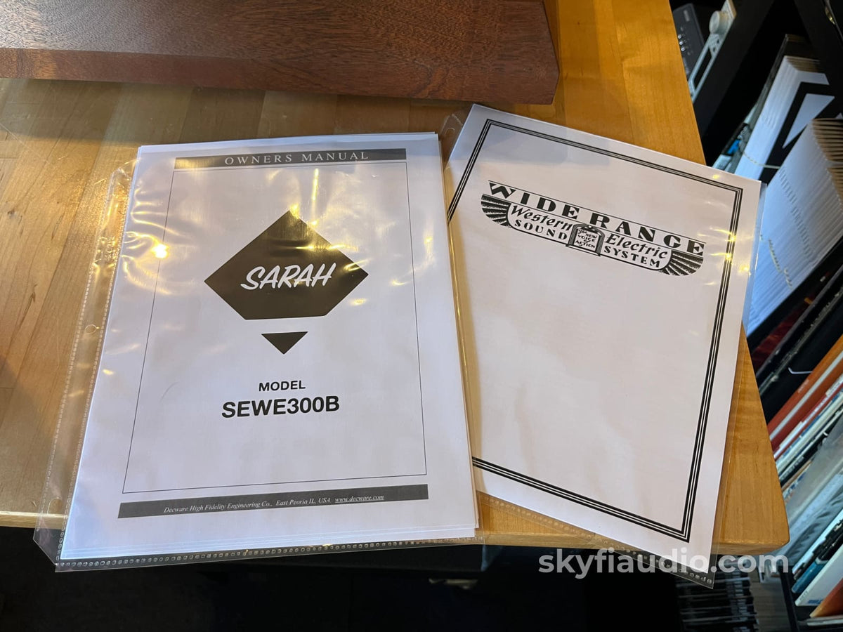 Decware Zen Triode Sarah SEWE300B - W/ Manual + Power Cord - Amplifier