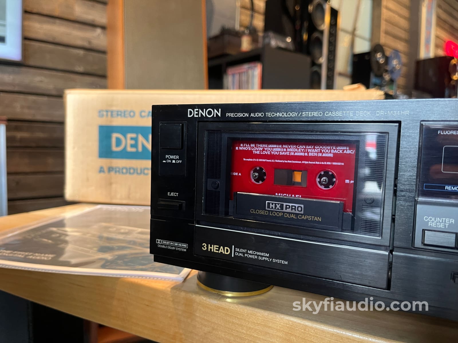 Denon DR-M34HR 3-Head Vintage Cassette Deck - Lightly Serviced - Tape Deck