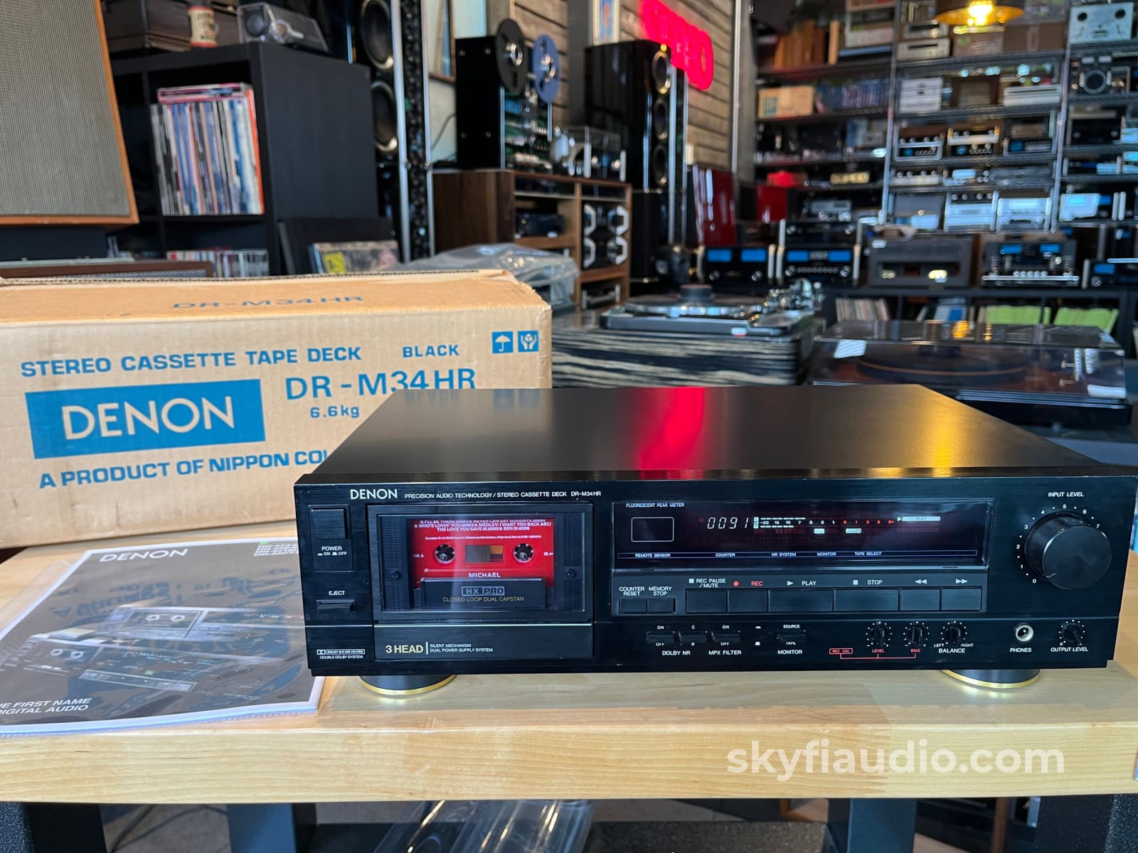 Denon DR-M34HR 3-Head Vintage Cassette Deck - Lightly Serviced - Tape Deck