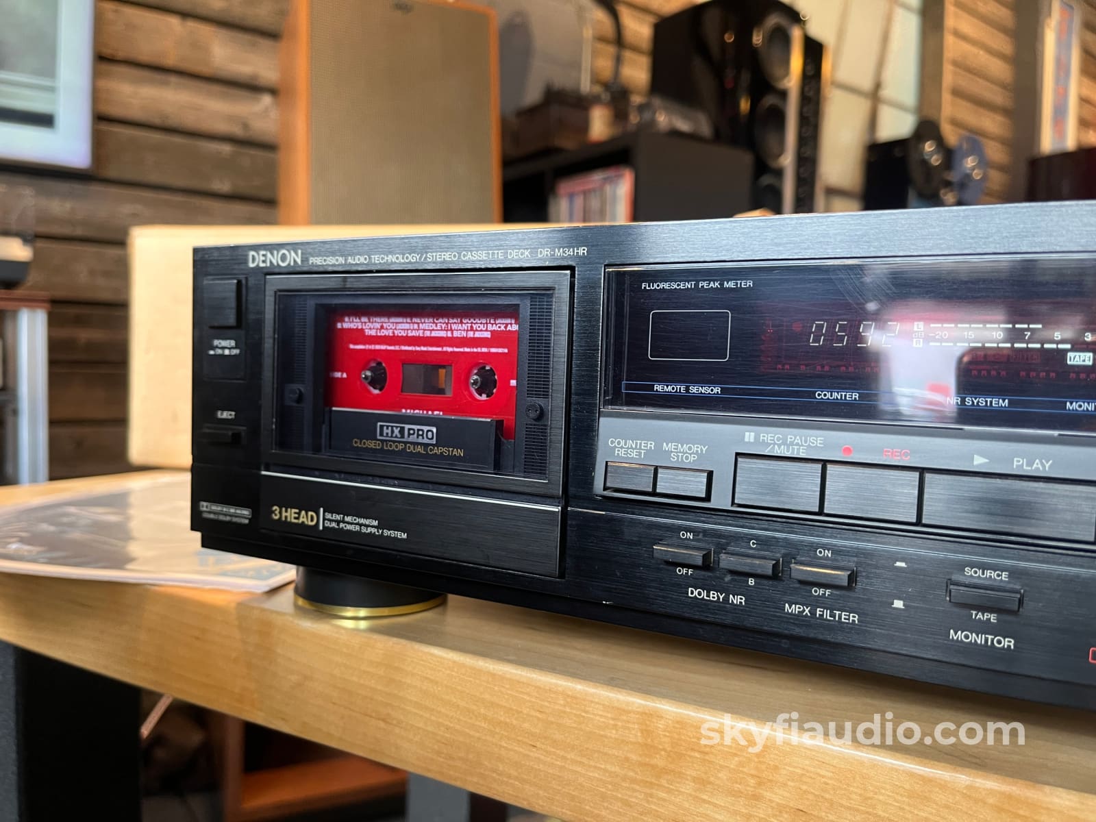Denon DR-M34HR 3-Head Vintage Cassette Deck - Lightly Serviced - Tape Deck