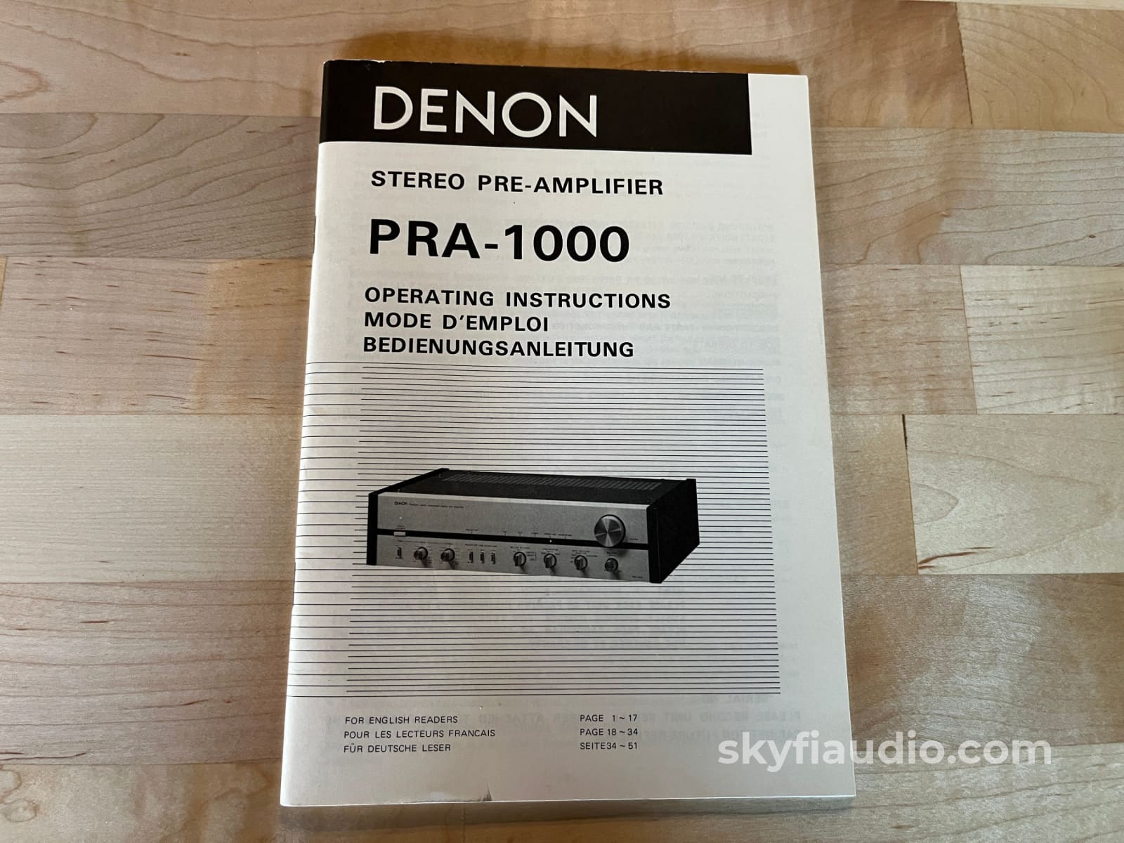 Denon PRA-1000 Vintage Preamplifier w/MM and MC Phono Stage