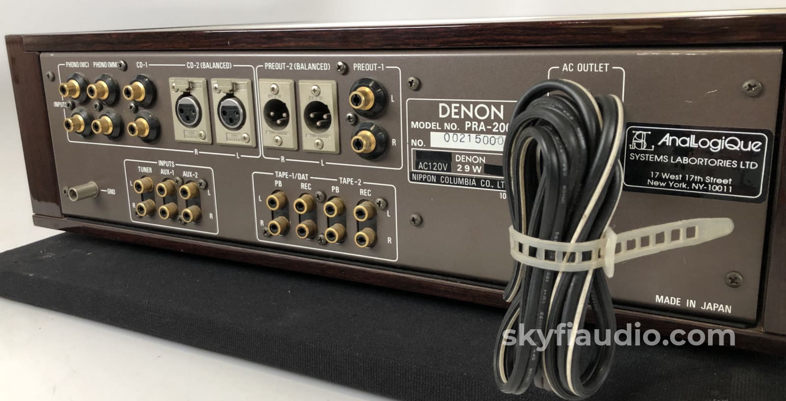 Denon PRA-2000RG - Reference Gold Limited Edition Preamp with Phono -