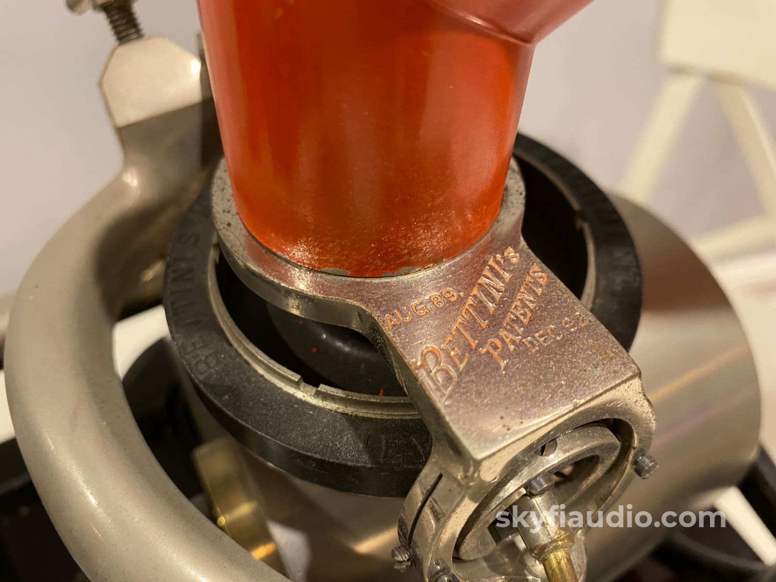 Edison Concert Phonograph Late 1800S With Bettini Attachment Reproducer Turntable